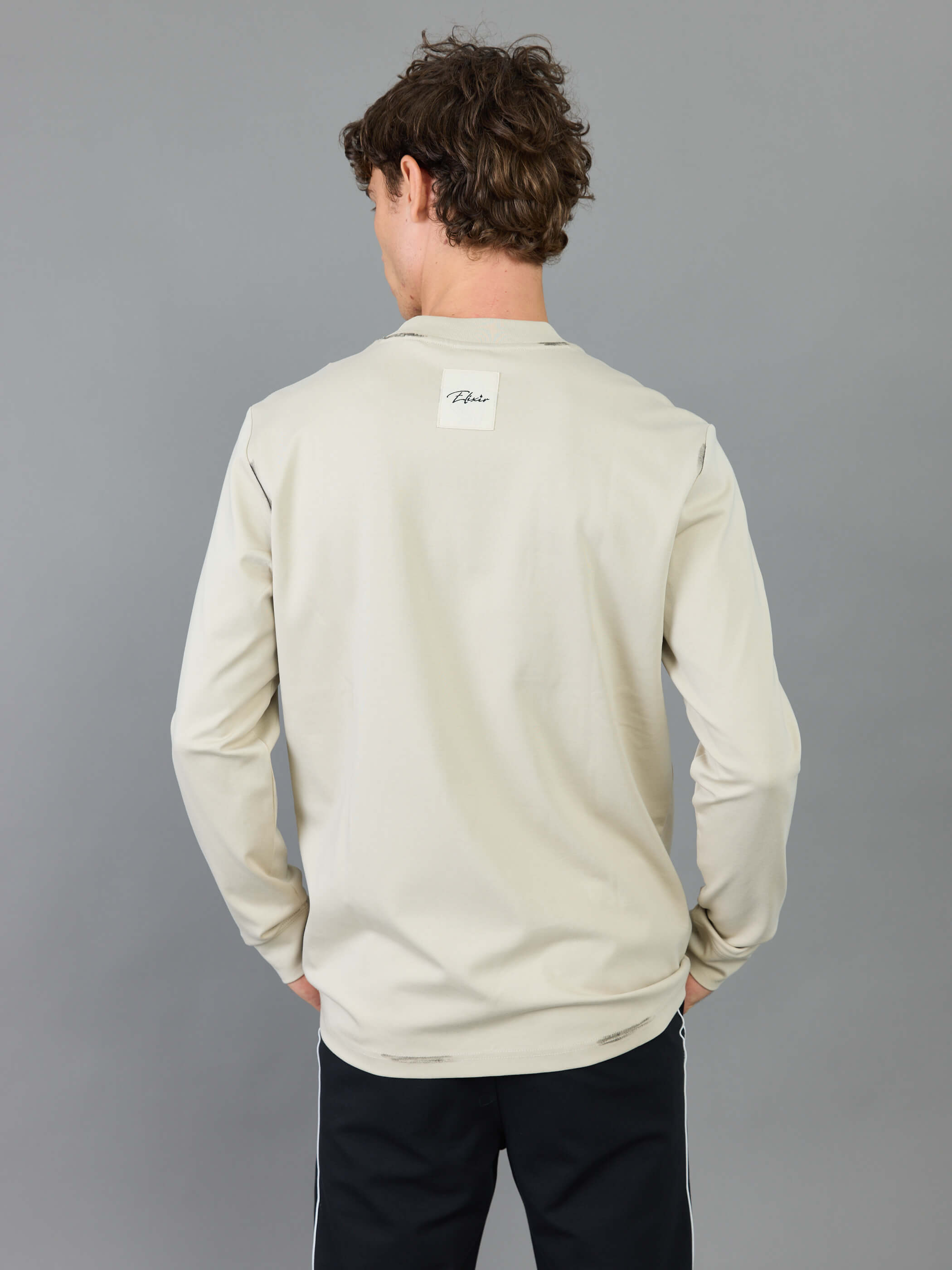 חולצת טישירט ארוכה אליקסיר Center Logo גברים