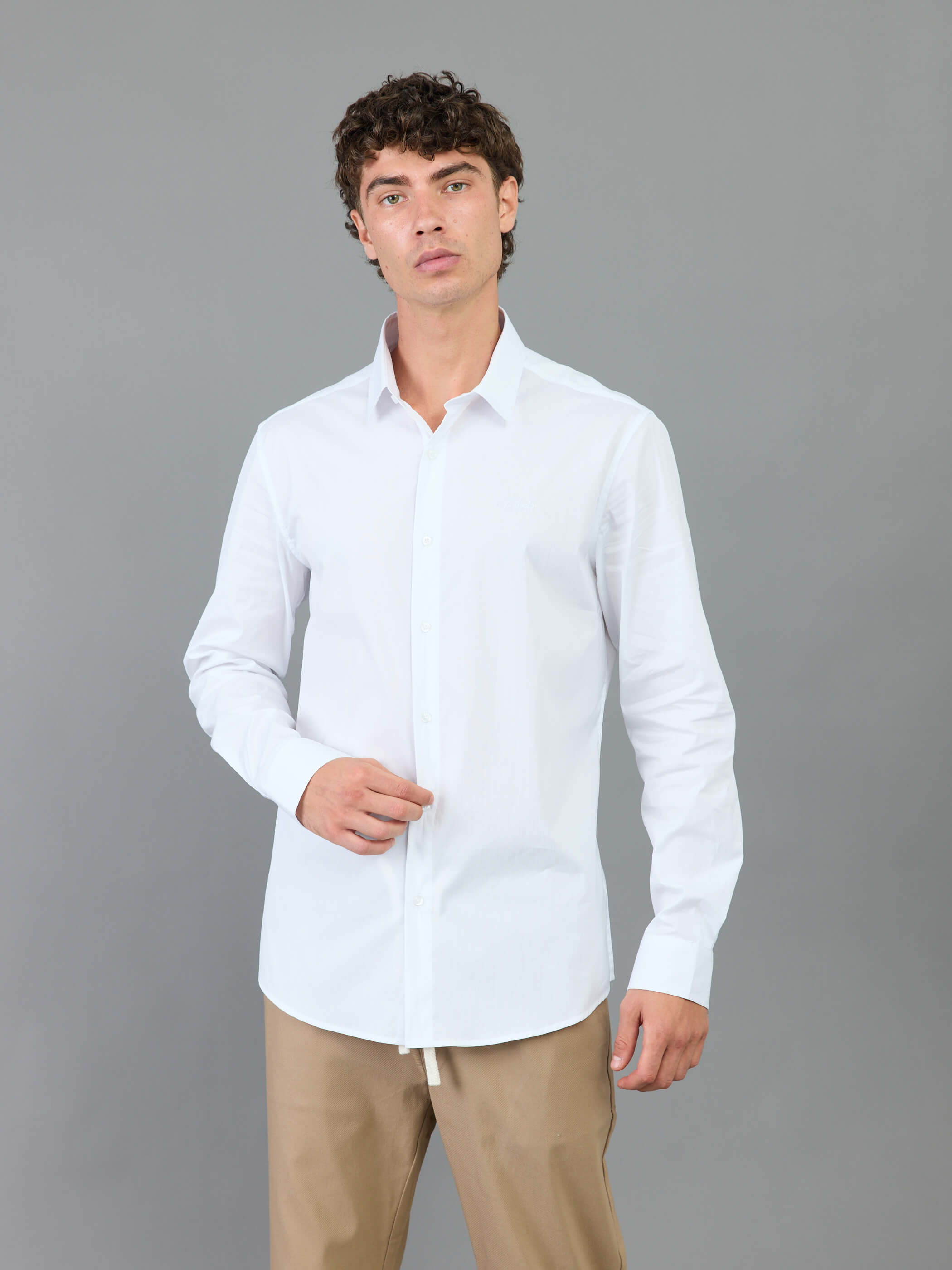 חולצה מכופתרת אליקסיר Embroidered Logo גברים