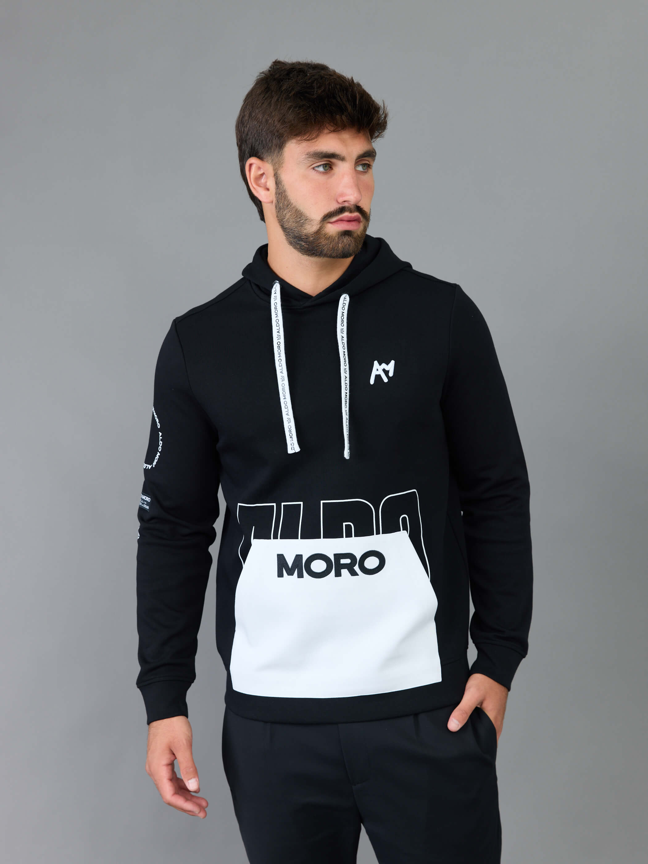 קפוצ'ון אלדו מורו Logo Print גברים