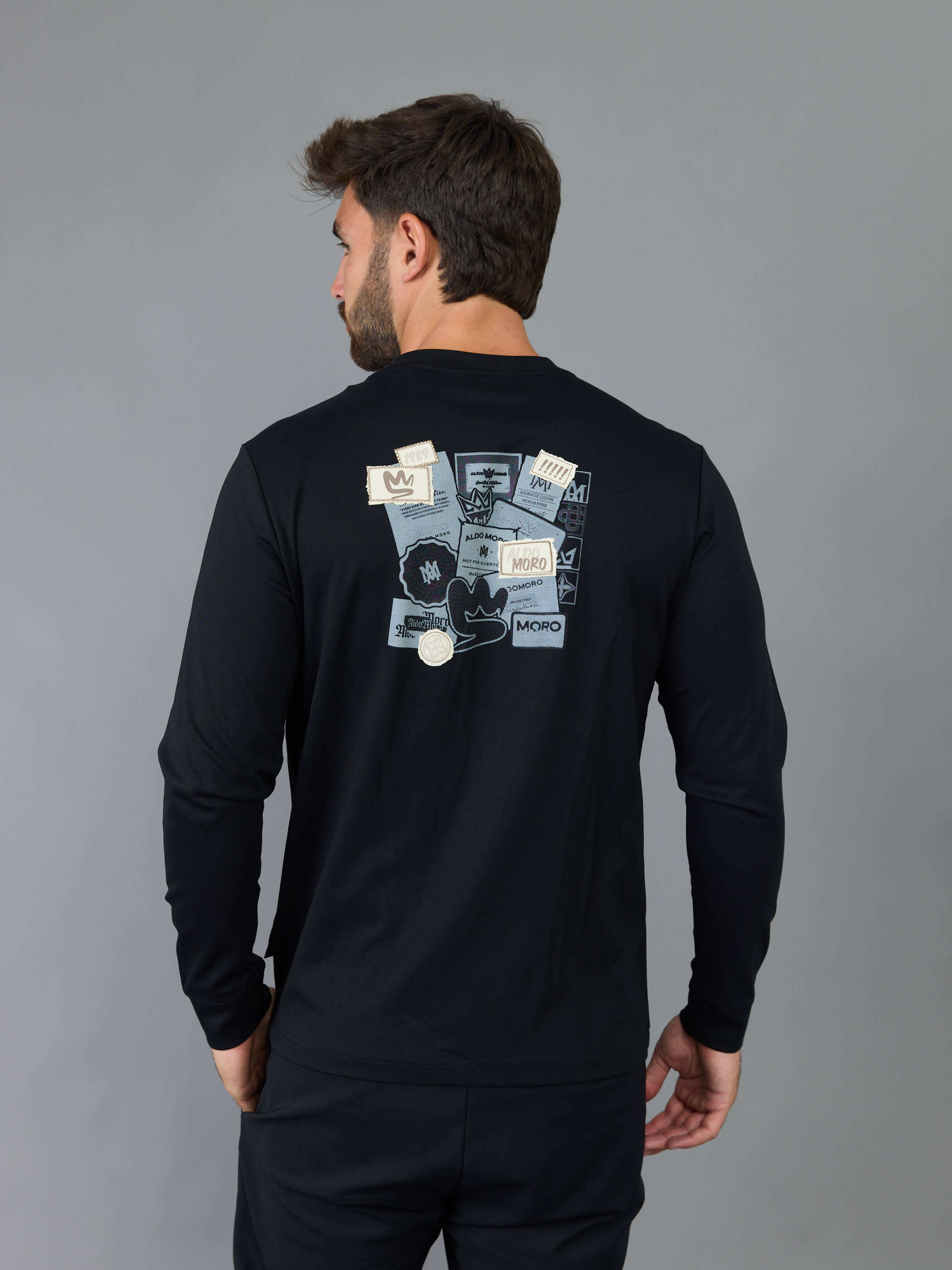 חולצת טישירט ארוכה אלדו מורו Back Patches גברים