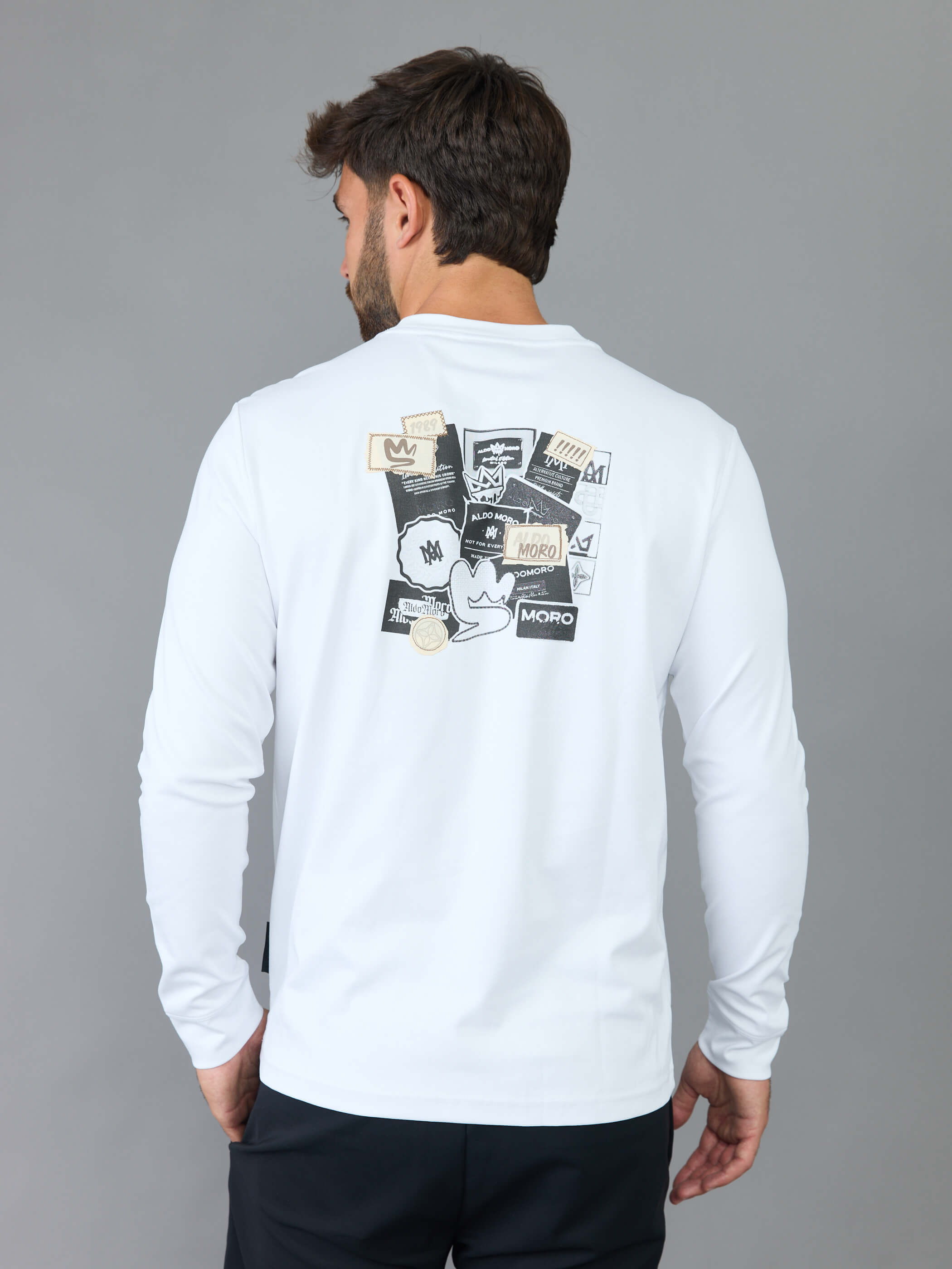 חולצת טישירט ארוכה אלדו מורו Back Patches גברים