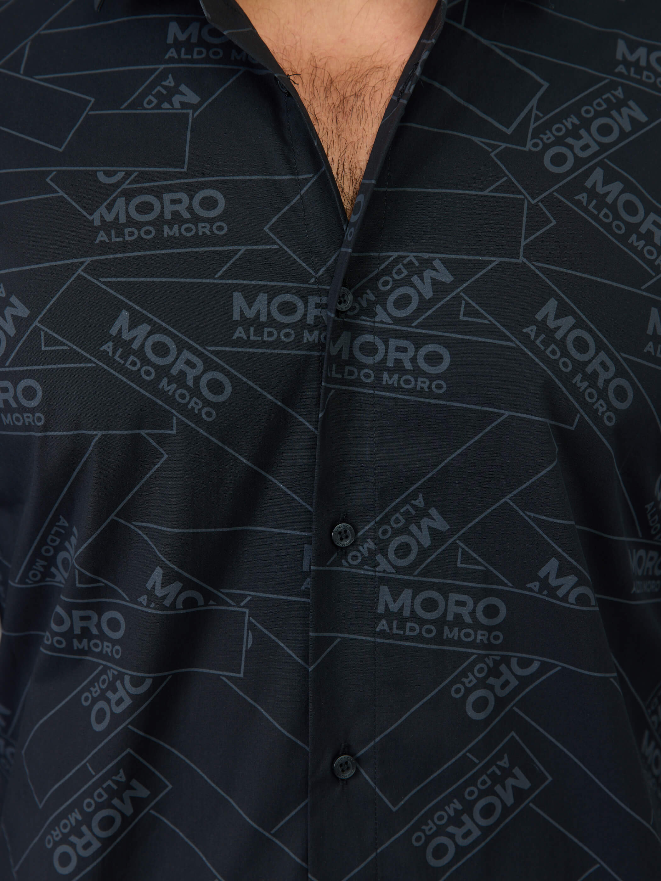 חולצה מכופתרת אלדו מורו All Over Logo גברים