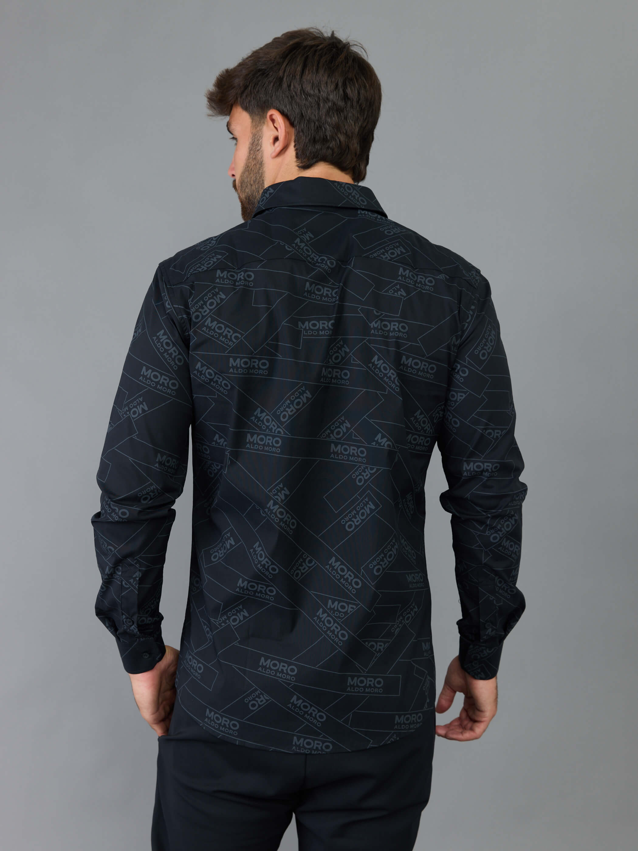 חולצה מכופתרת אלדו מורו All Over Logo גברים