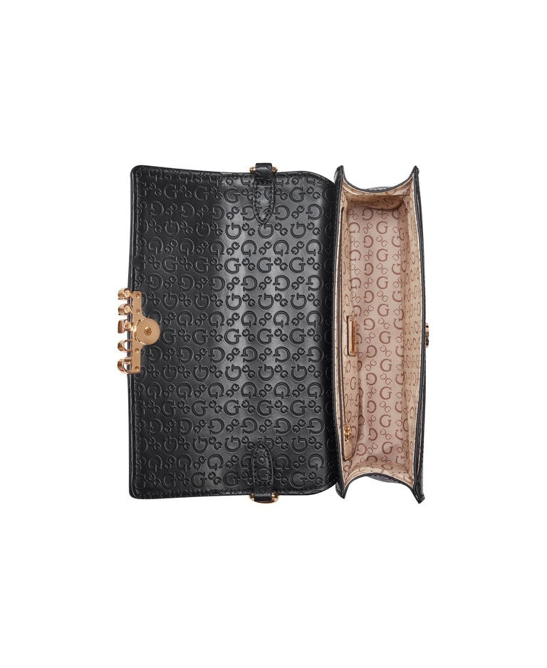 תיק Guess Farrah Top Handle Crossbody נשים - gus-UG180619-BLA-One-Size