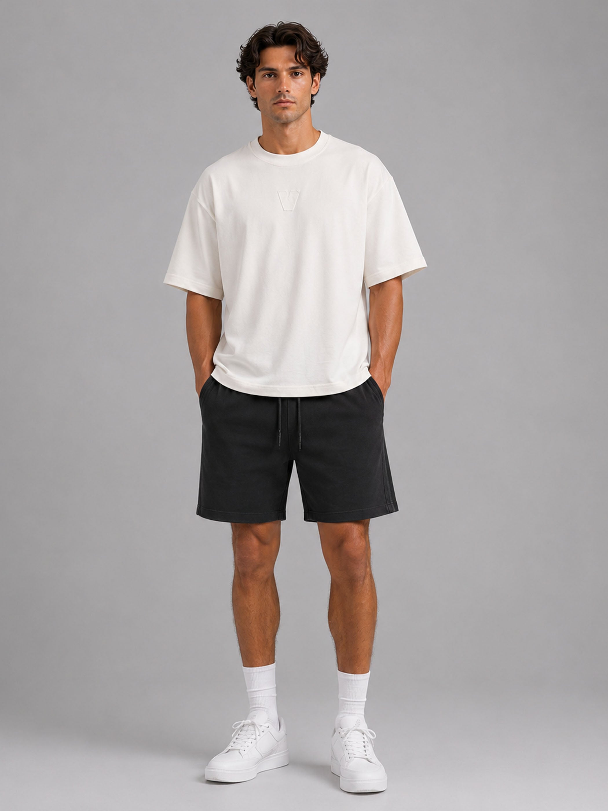חולצת טישירט קצרה וויב Over Shirt V Logo גברים
