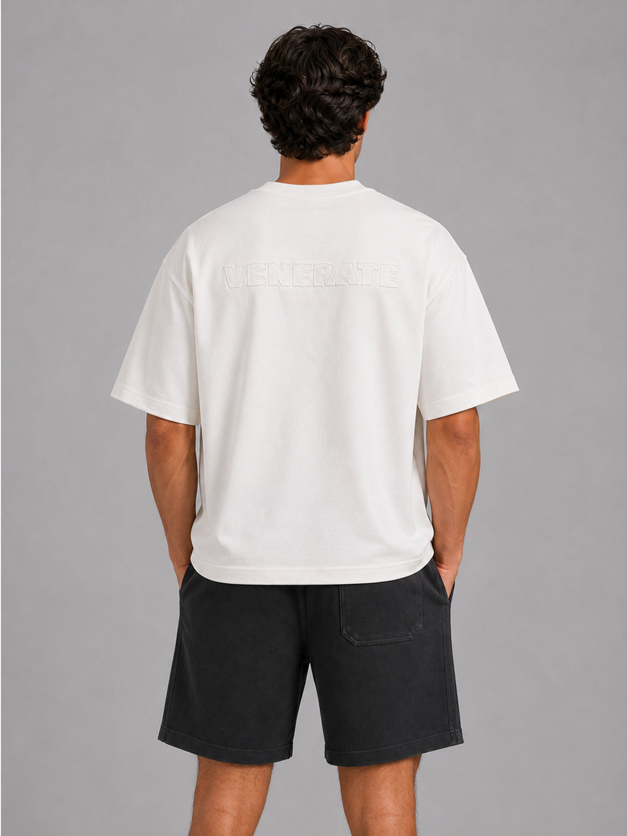 חולצת טישירט קצרה וויב Over Shirt V Logo גברים