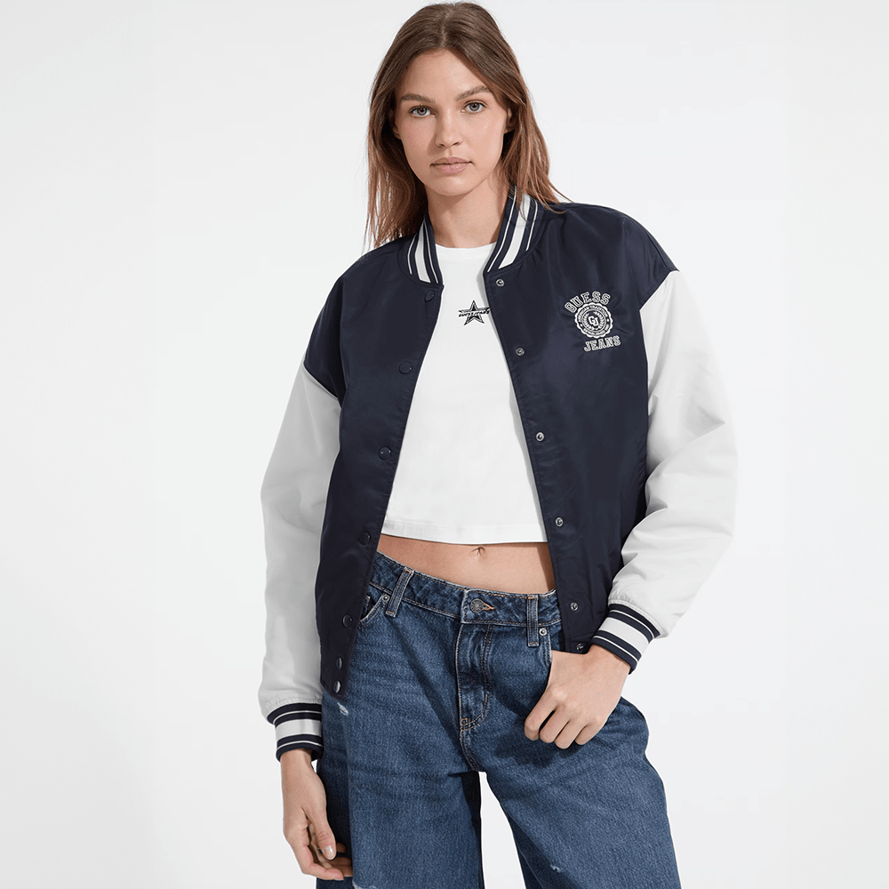 ג'קט Guess Embroidered Varsity נשים