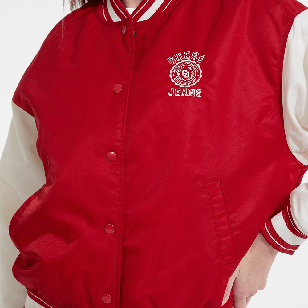 ג'קט Guess Embroidered Varsity נשים