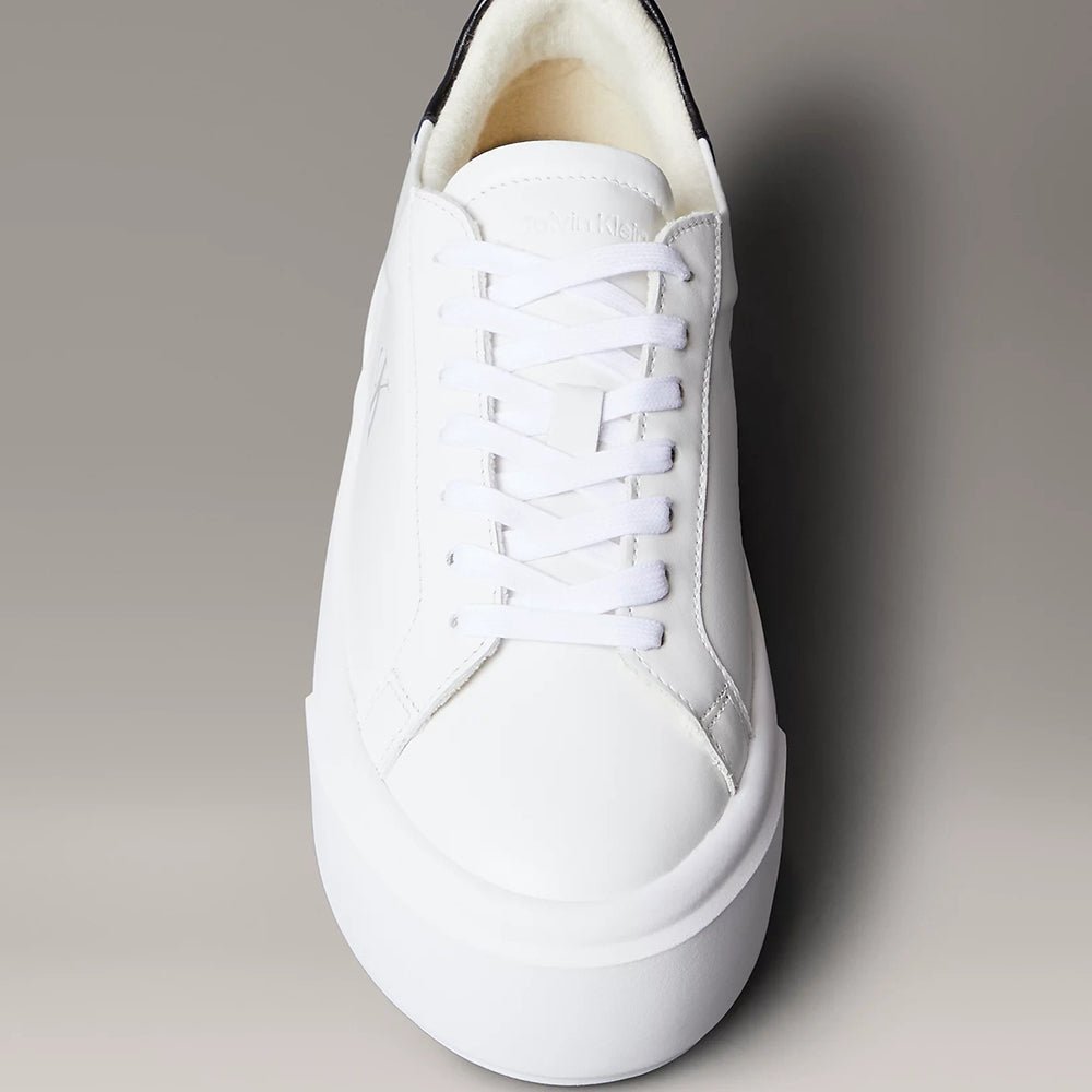 נעלי קלווין קליין Leather Signature Logo Platform Trainers נשים