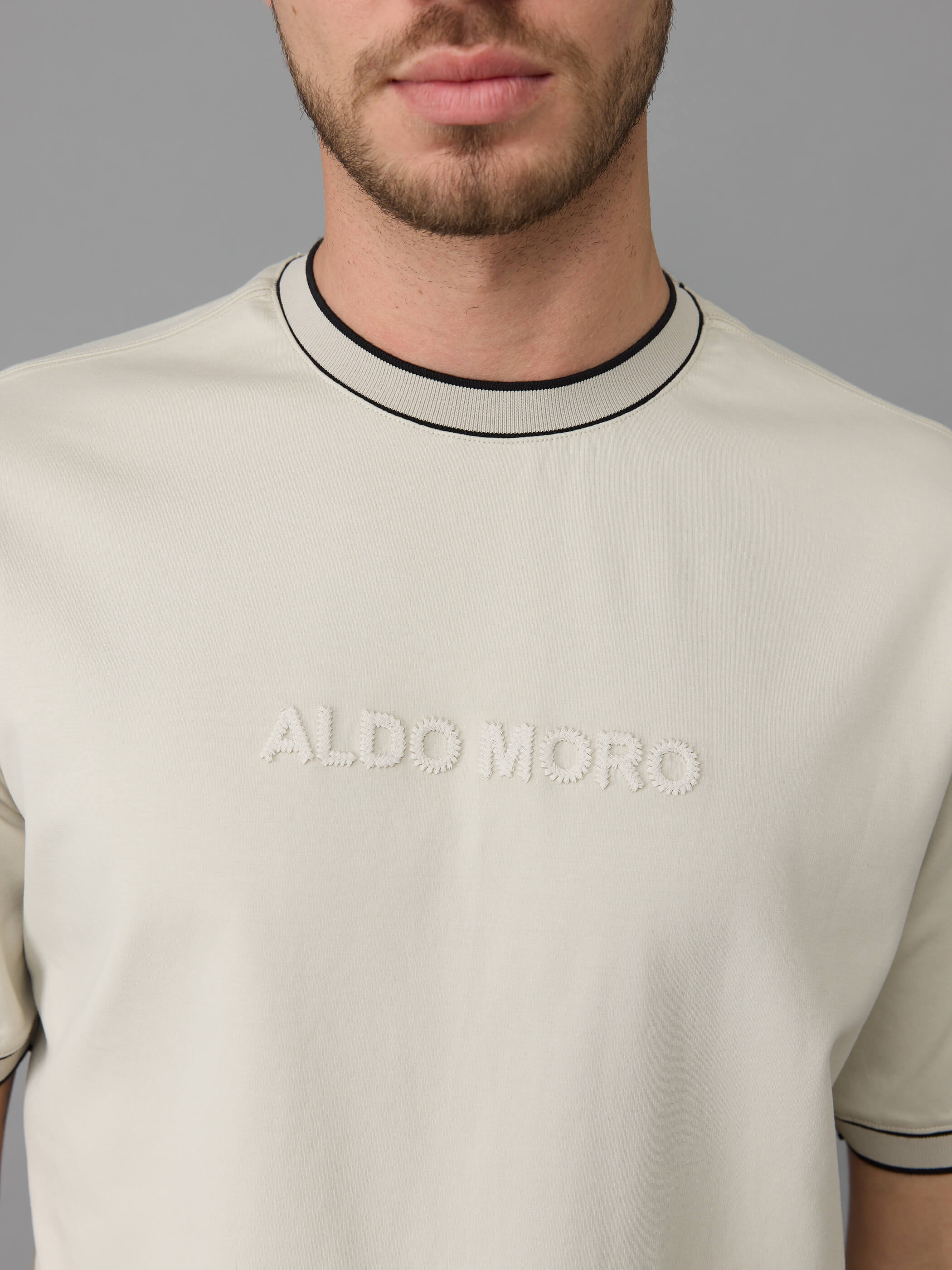 חולצת טישירט קצרה אלדו מורו Strip Collar גברים