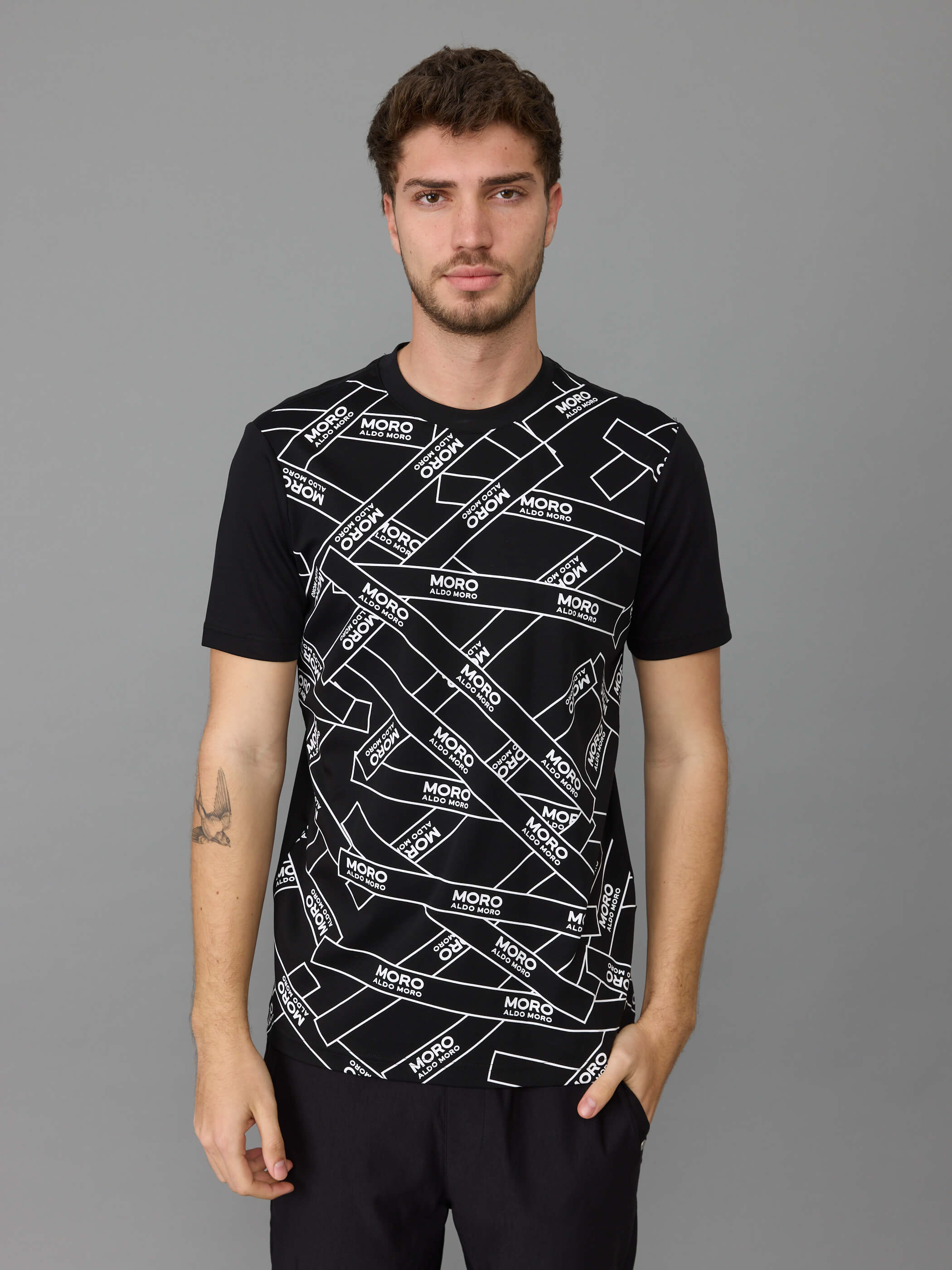 חולצת טישירט קצרה אלדו מורו Strip Print גברים