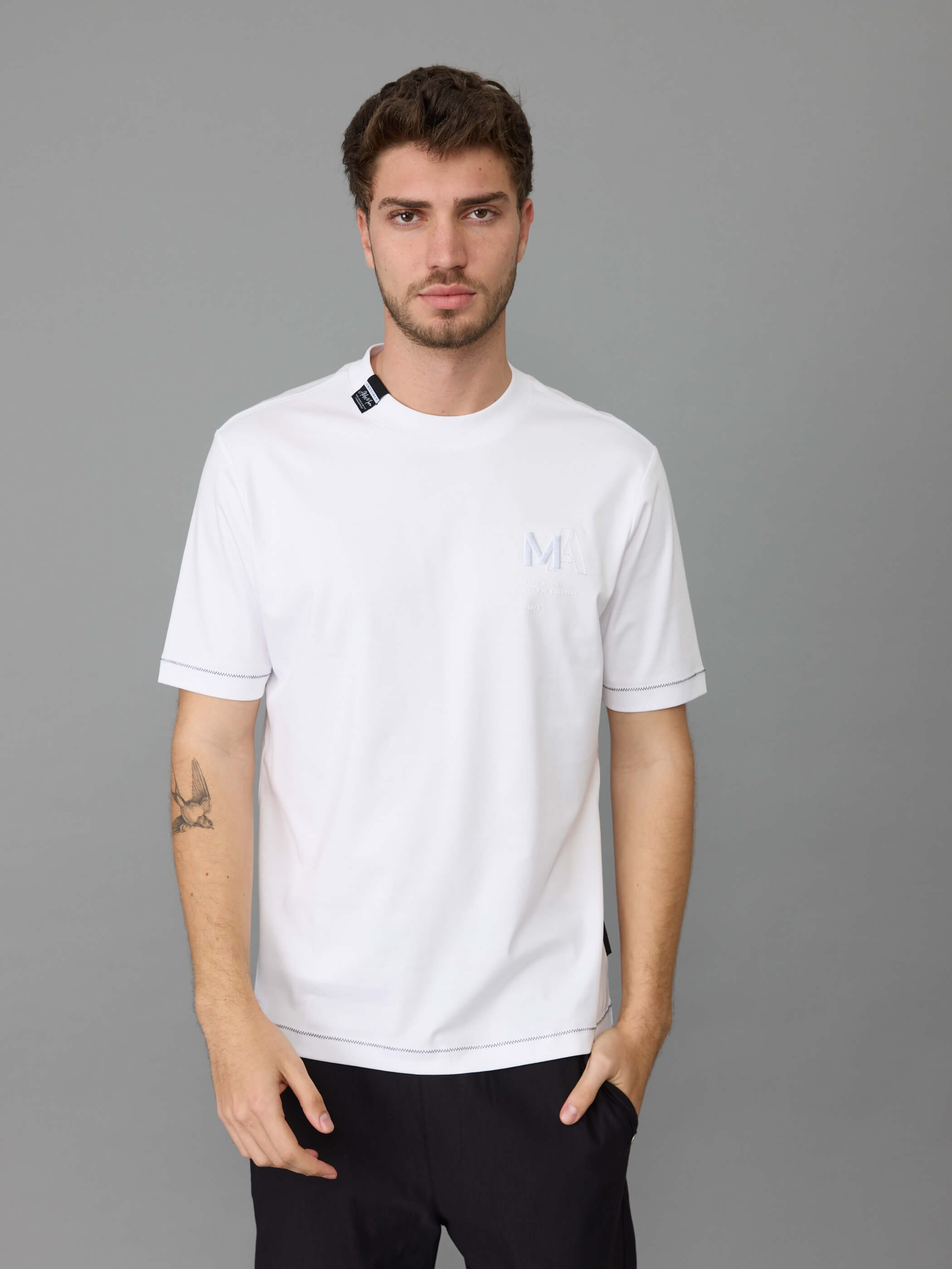 חולצת טישירט קצרה אלדו מורו Label Collar גברים