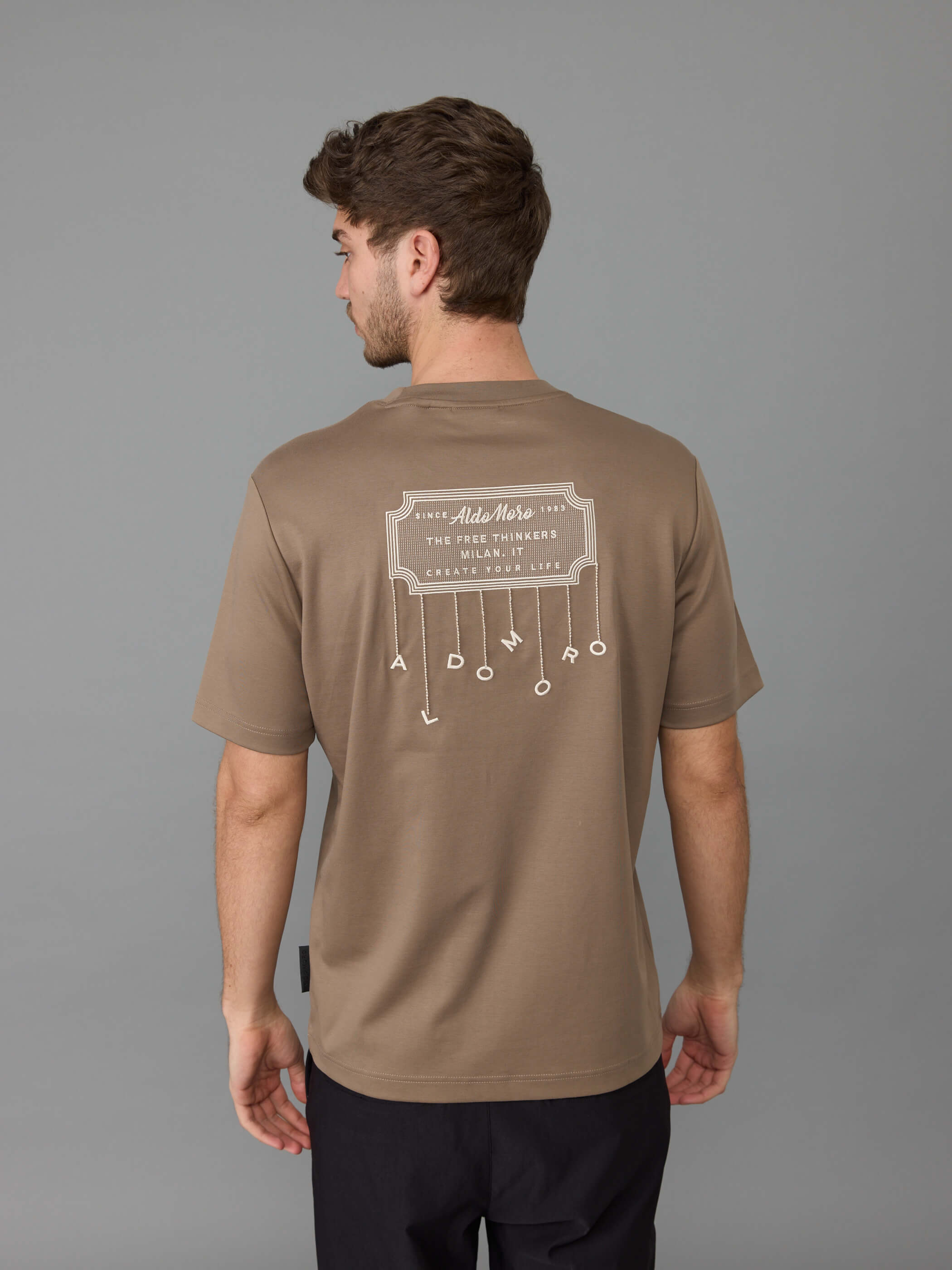 חולצת טישירט קצרה אלדו מורו Back Print גברים