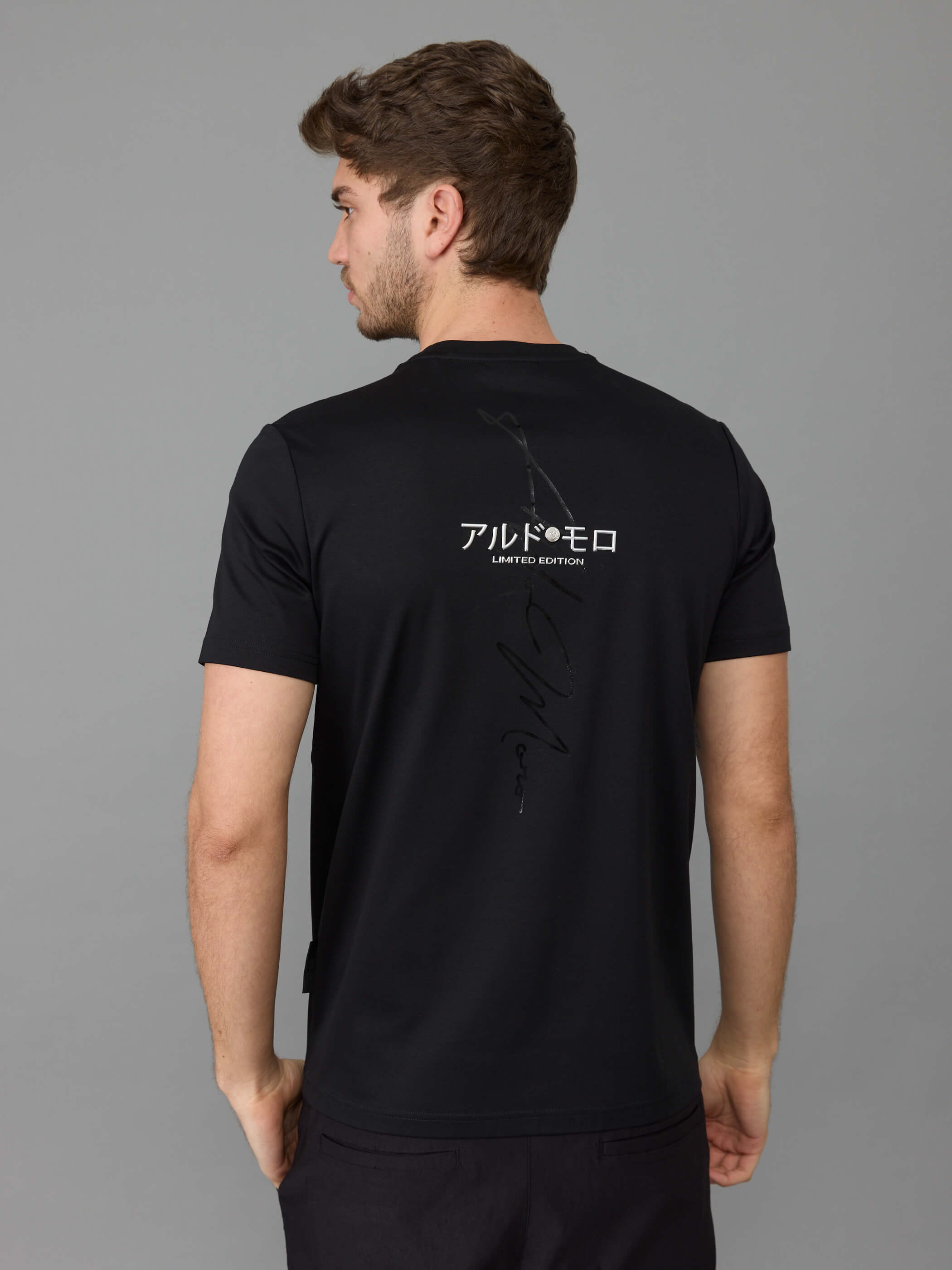 חולצת טישירט קצרה אלדו מורו Back Signature גברים