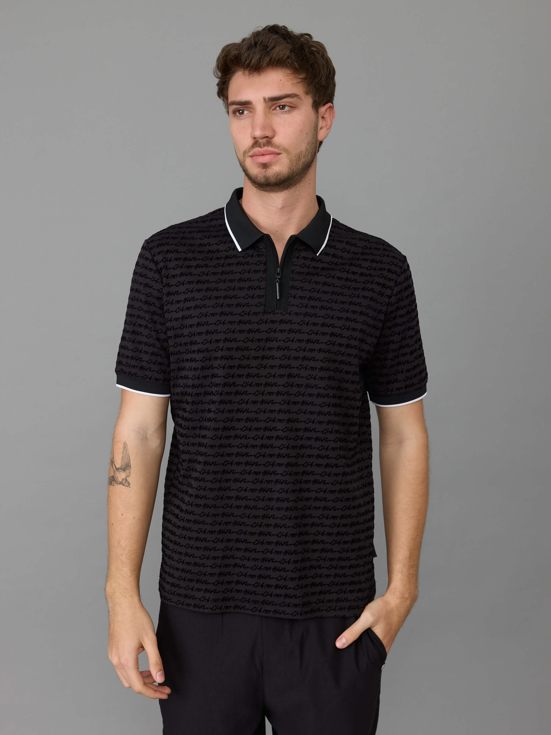 חולצת פולו אלדו מורו Zip & Strip גברים