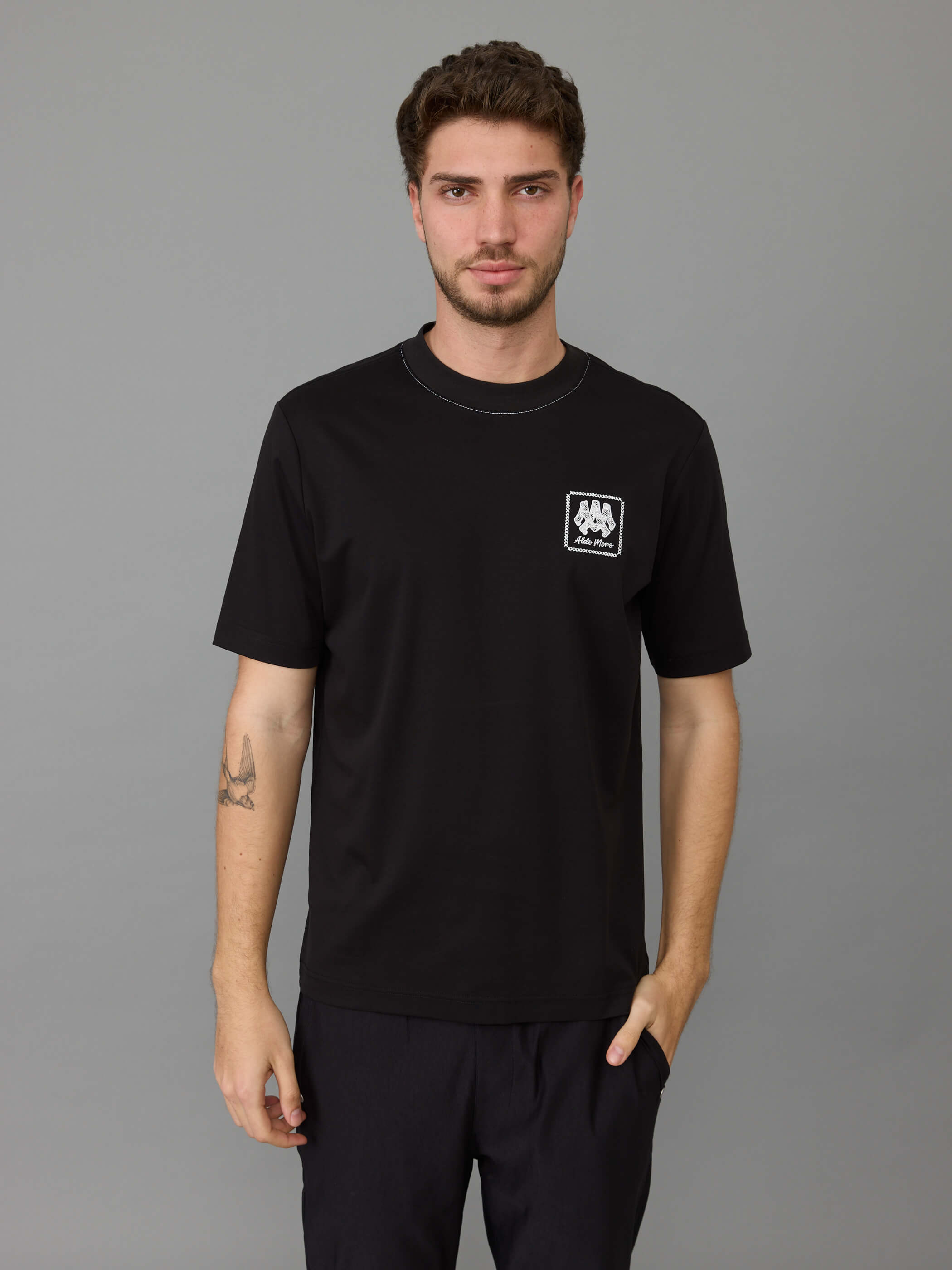 חולצת טישירט קצרה אלדו מורו Back Embroidery גברים