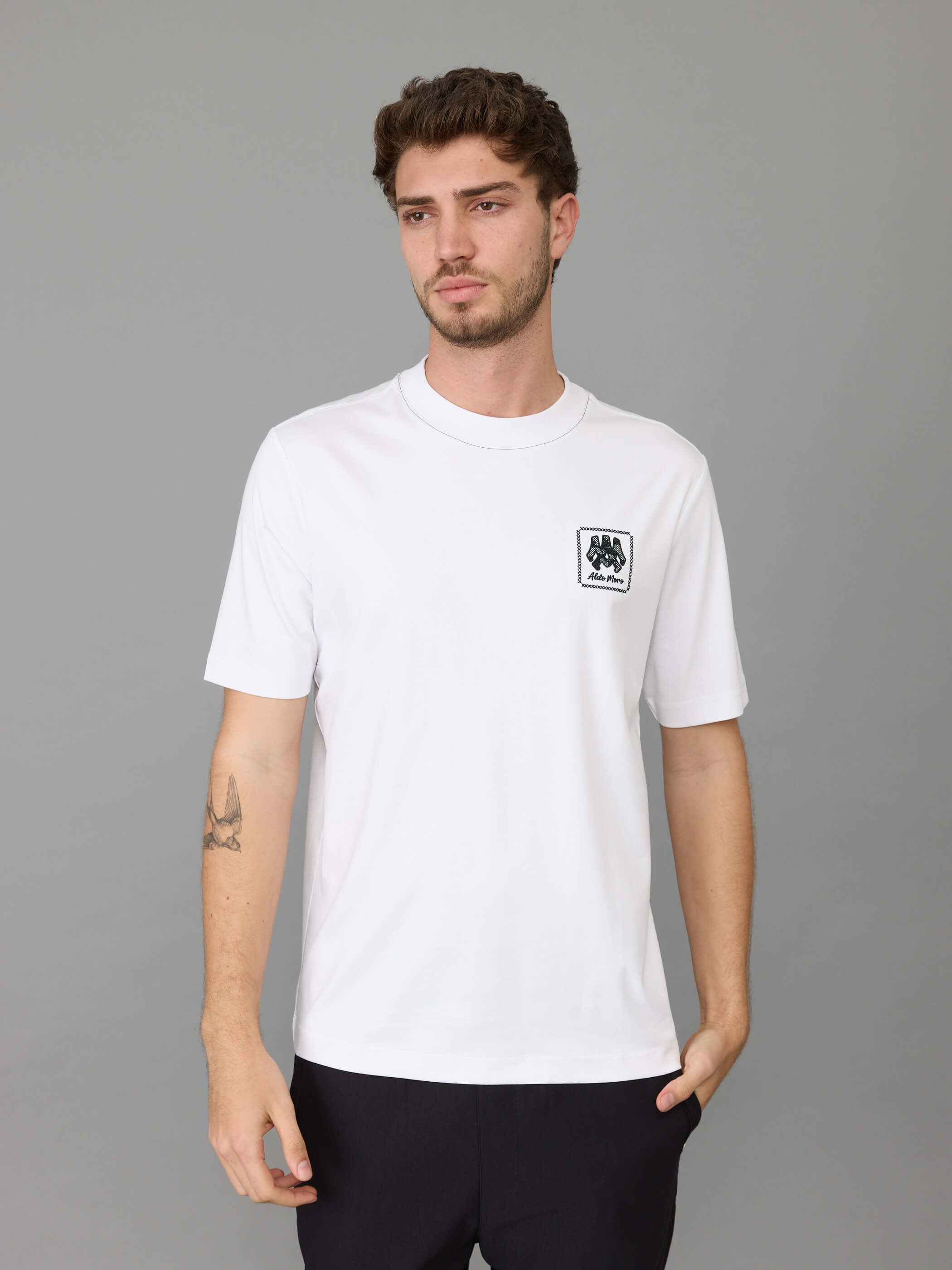 חולצת טישירט קצרה אלדו מורו Back Embroidery גברים