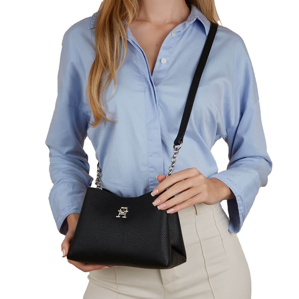 תיק צד טומי הילפיגר עם רצועה משולבת נשים