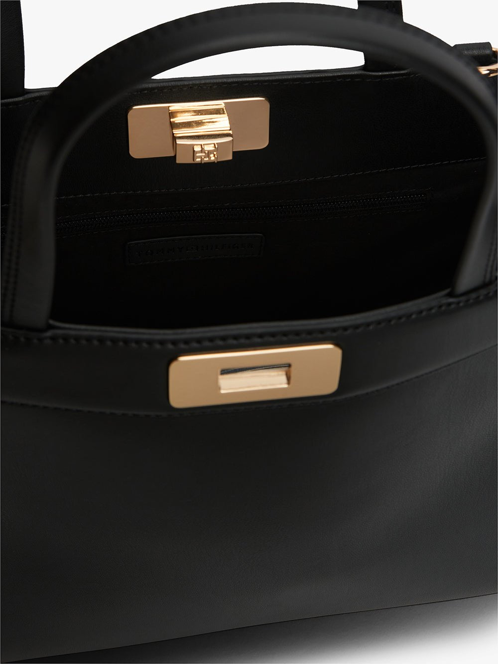 תיק טומי הילפיגר Modern Turn Lock Satchel נשים - thr-AW0AW18729-BDS-One-Size