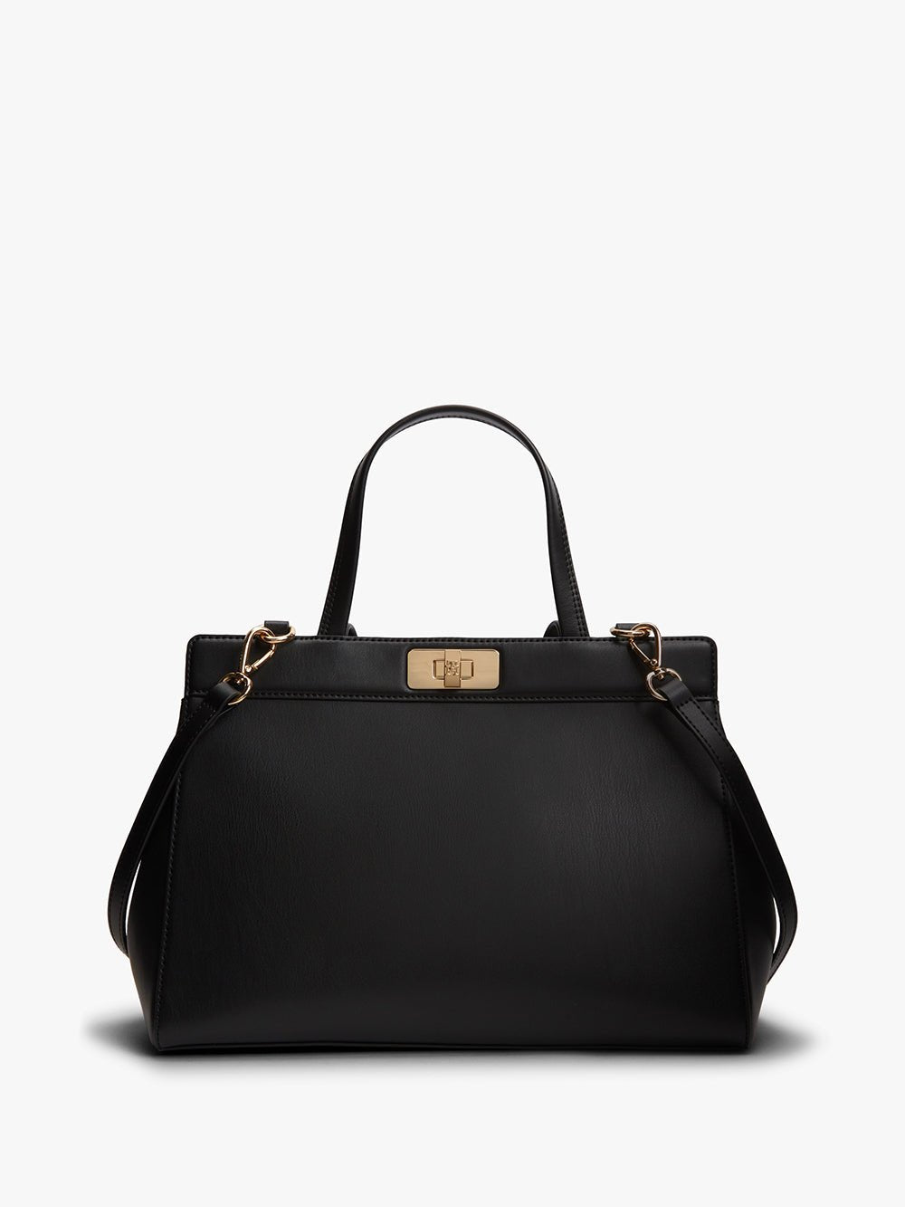 תיק טומי הילפיגר Modern Turn Lock Satchel נשים - thr-AW0AW18729-BDS-One-Size