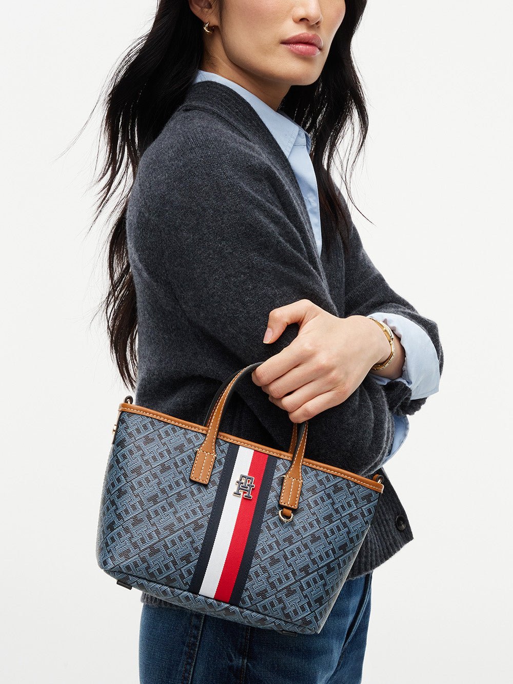 תיק טומי הילפיגר Monoplay Crossbody Tote נשים - thr-AW0AW19177-DW6-One-Size