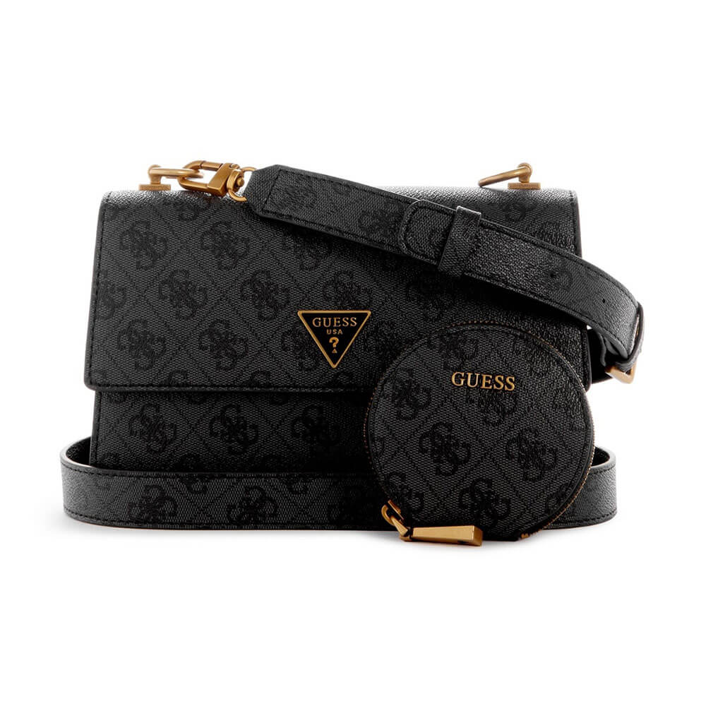 תיק צד Guess לוגו משולש נשים