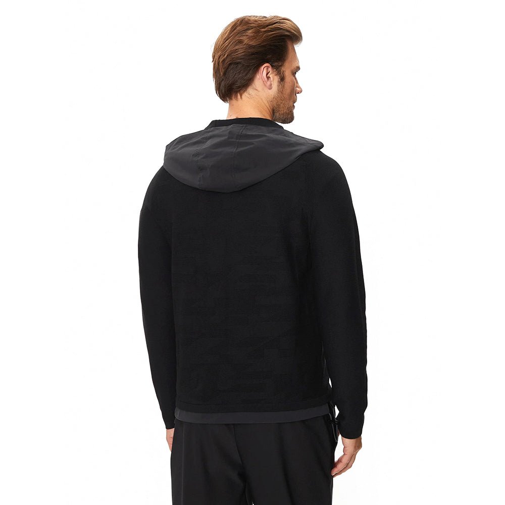 ג'קט קפוצ'ון הוגו בוס Zip-Up Hoodie With Signature Pattern גברים