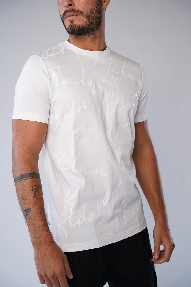 חולצת טישרט אלדו מורו קצרה Handwriting גברים