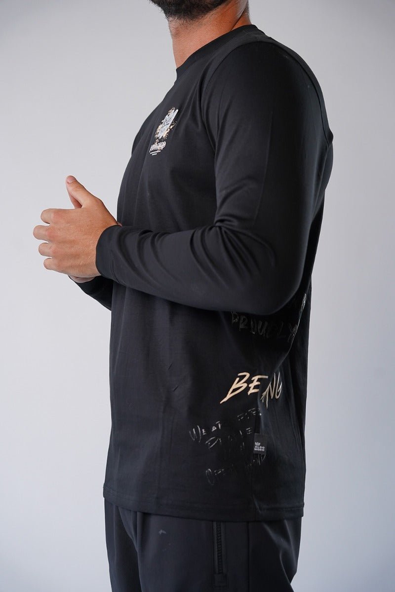 חולצת טישרט ארוכה Side Print גברים