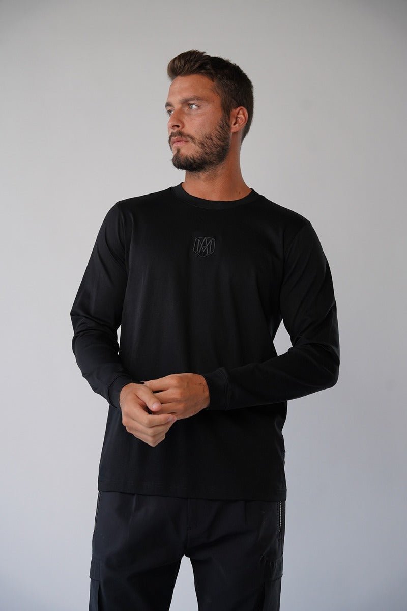 חולצת טישרט אלדו מורו ארוכה Center Embroidered Logo גברים