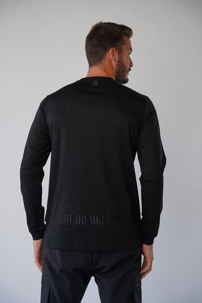 חולצת טישרט אלדו מורו ארוכה Center Embroidered Logo גברים