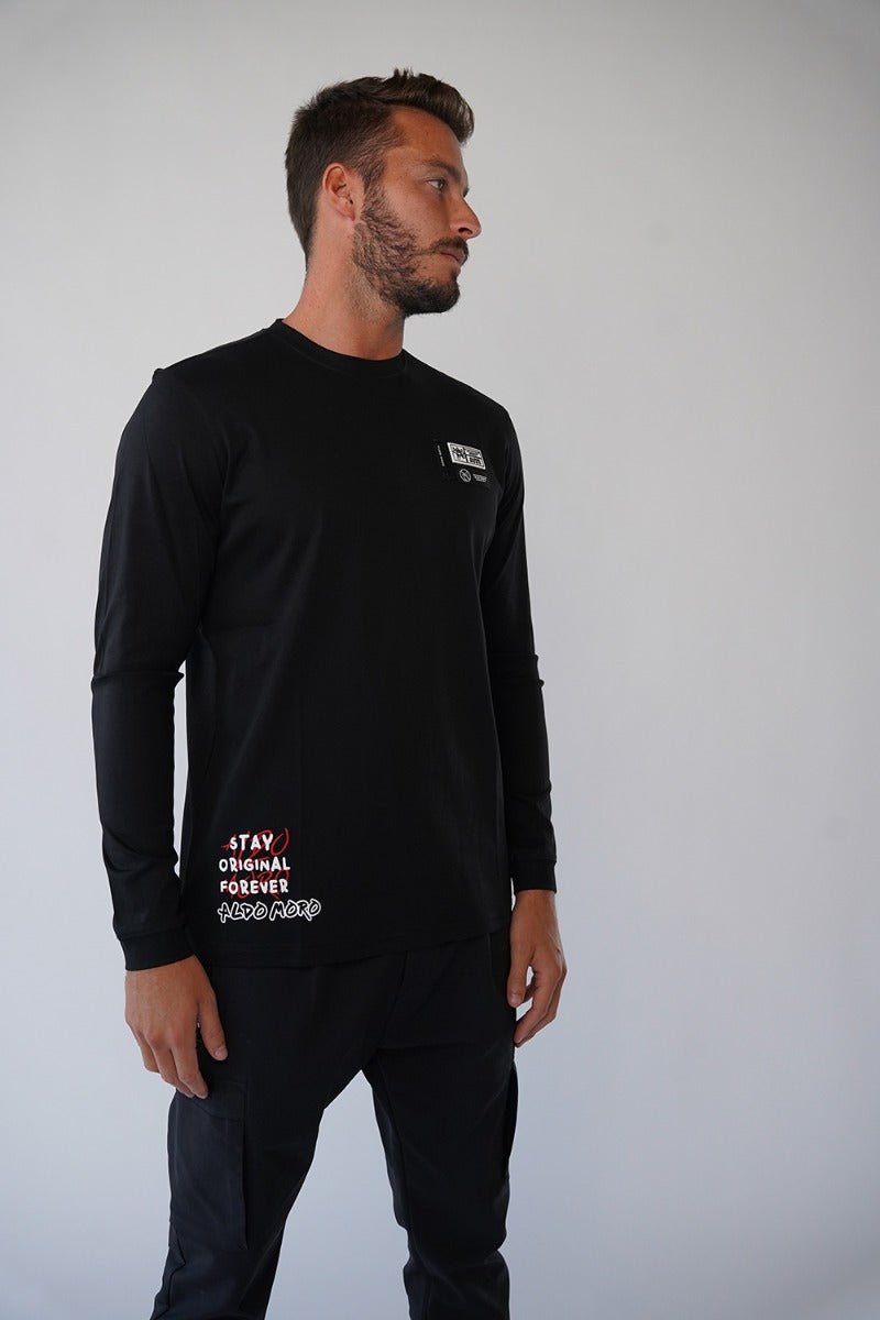 חולצת טישרט ארוכה 3 Patches גברים