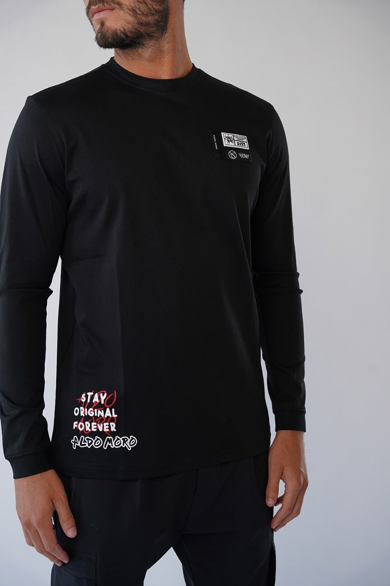 חולצת טישרט ארוכה 3 Patches גברים