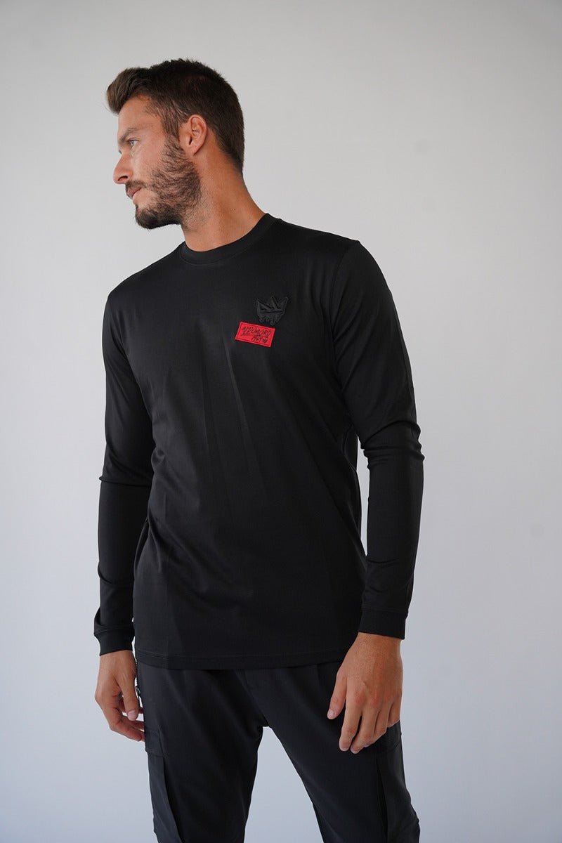 חולצת טישרט ארוכה Back Embossed Logo גברים