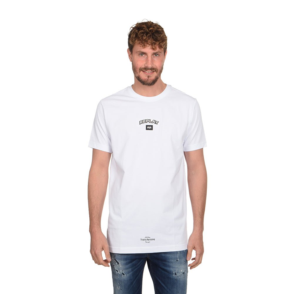 חולצת טישרט ריפליי קצרה Center Logo גברים