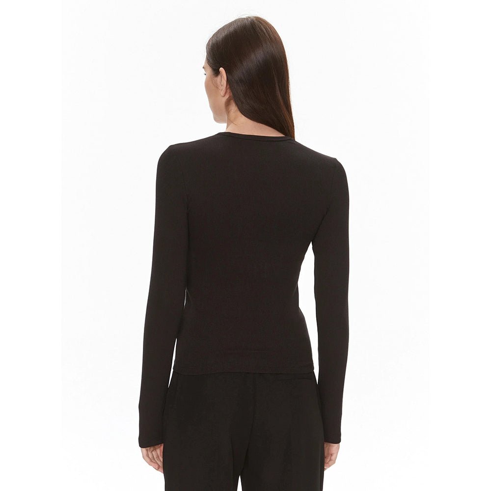 חולצת טישרט ארוכה טומי הילפיגר Essential Slim Fit Rib נשים
