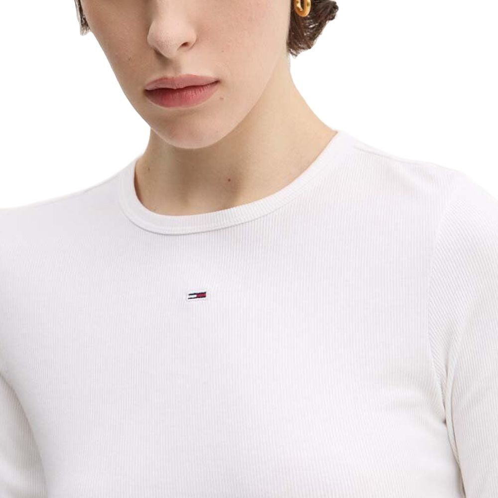 חולצת טישרט ארוכה טומי הילפיגר Slim Essential Rib נשים