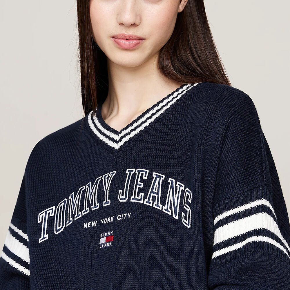 סריג טומי הילפיגר Varsity V-Neck נשים