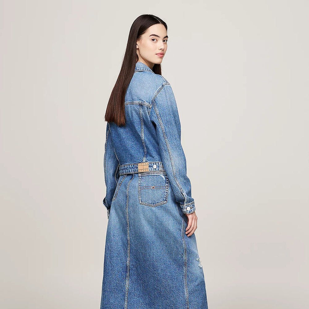 ג'קט ג'ינס טומי הילפיגר Slim Cropped Denim Trucker נשים