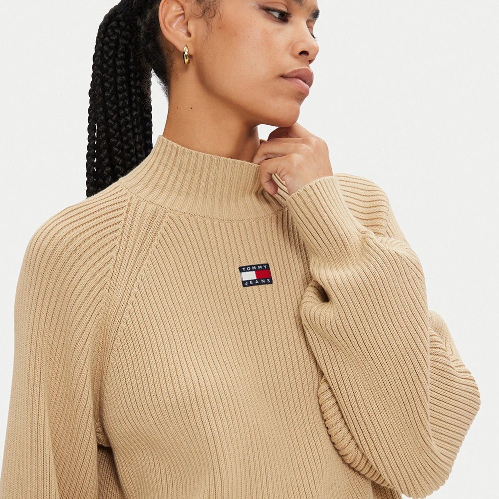 סוודר טומי הילפיגר Badge Mockneck נשים