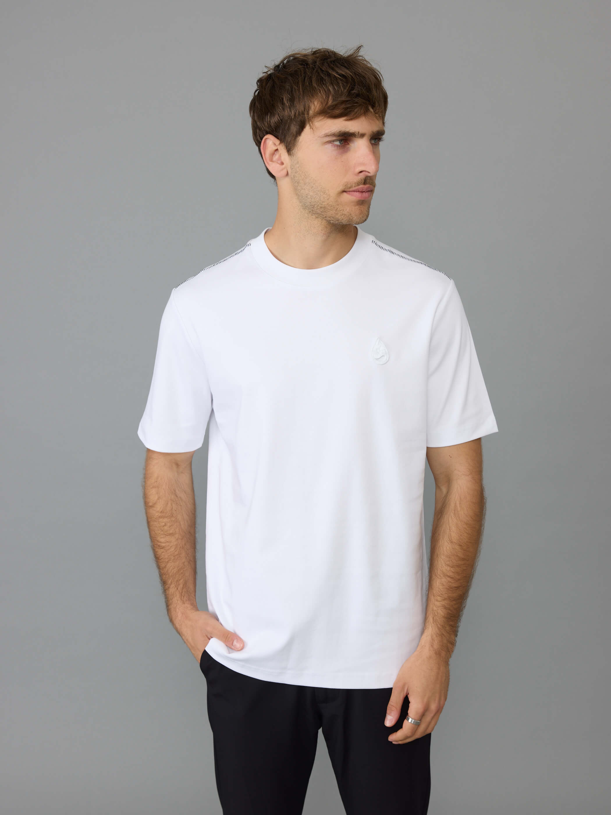 חולצת טישירט קצרה אליקסיר Raindrop Logo גברים