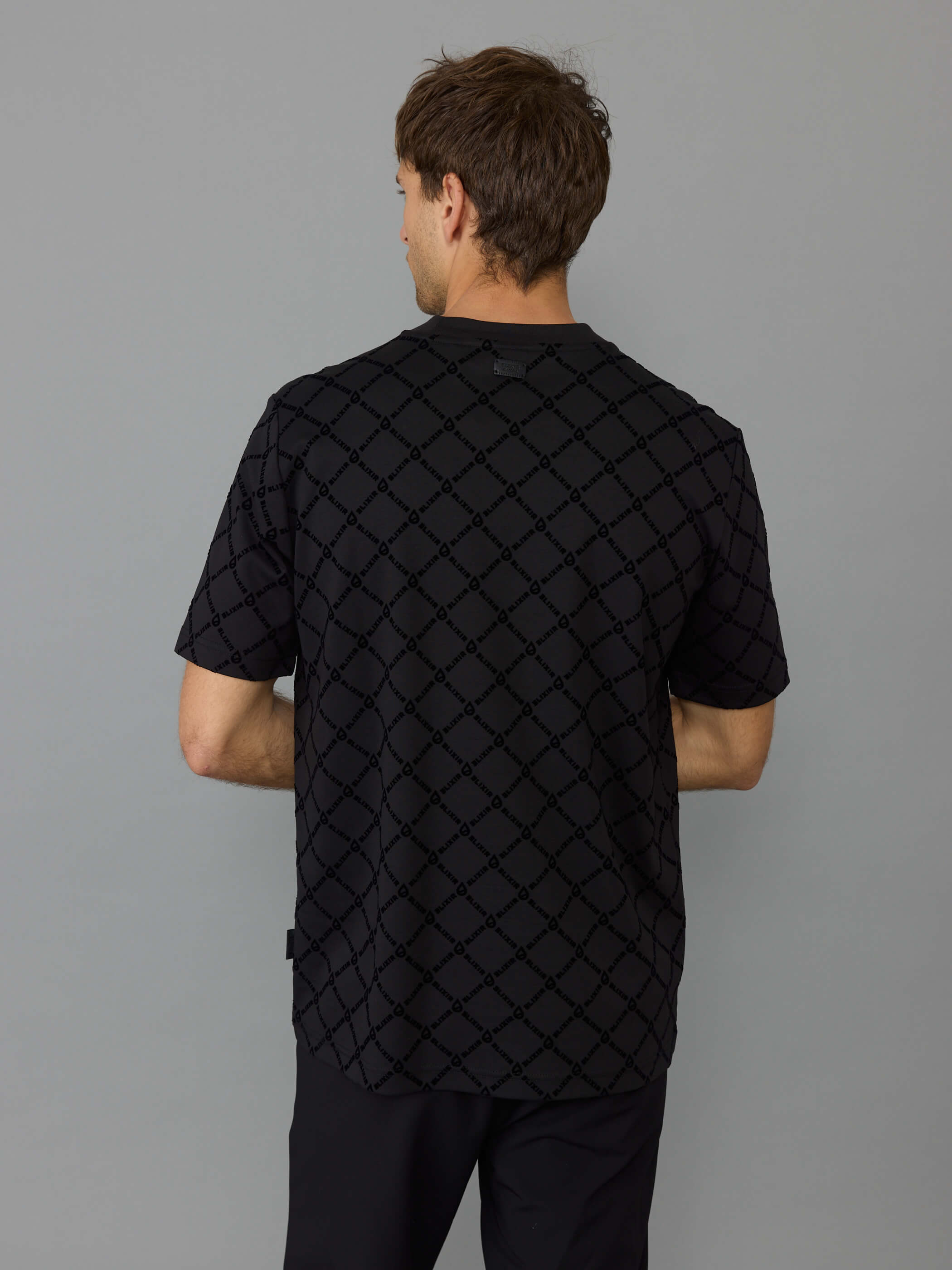 חולצת טישירט קצרה אליקסיר Block Print גברים