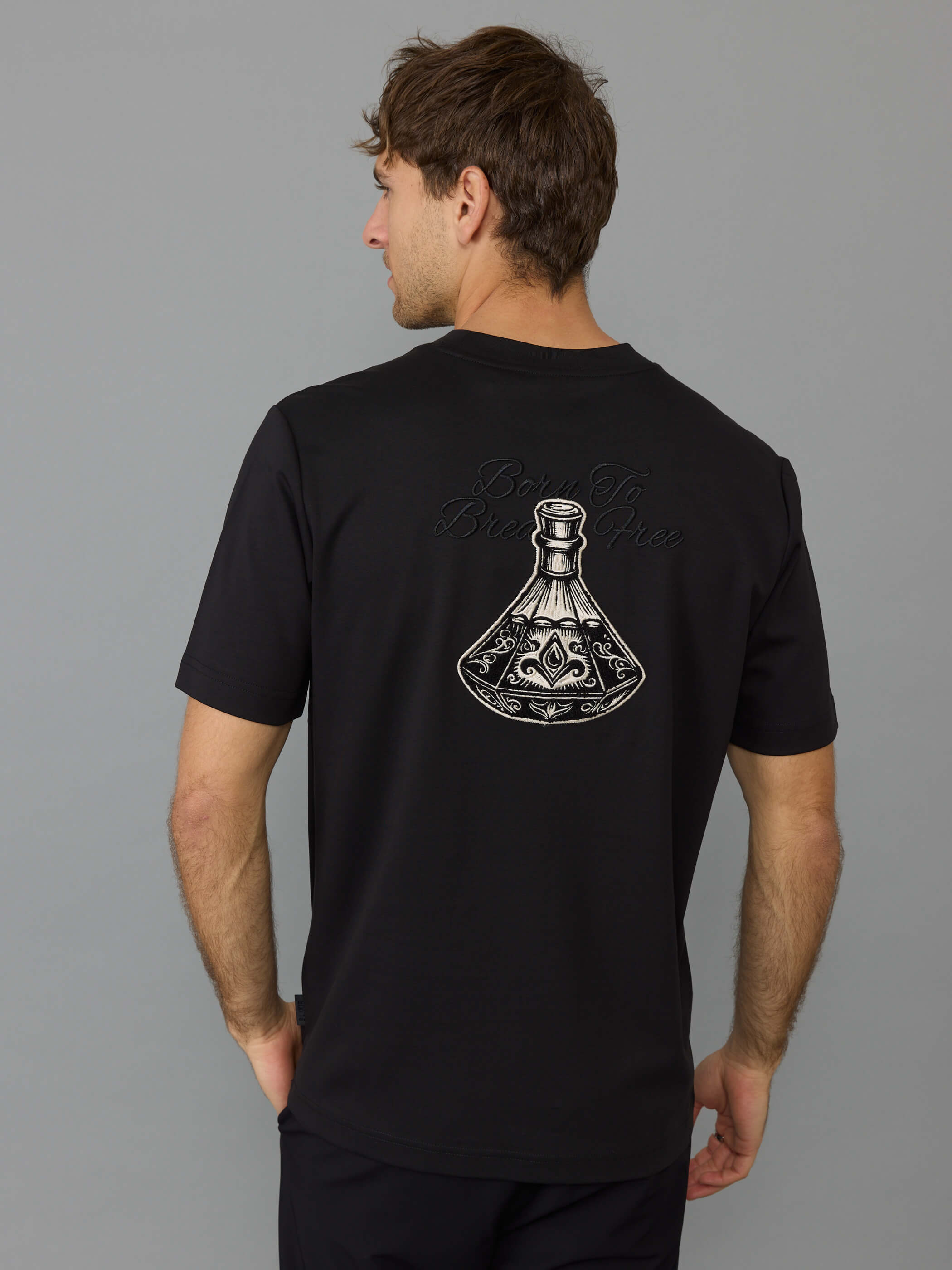 חולצת טישירט קצרה אליקסיר Back Embroidery גברים
