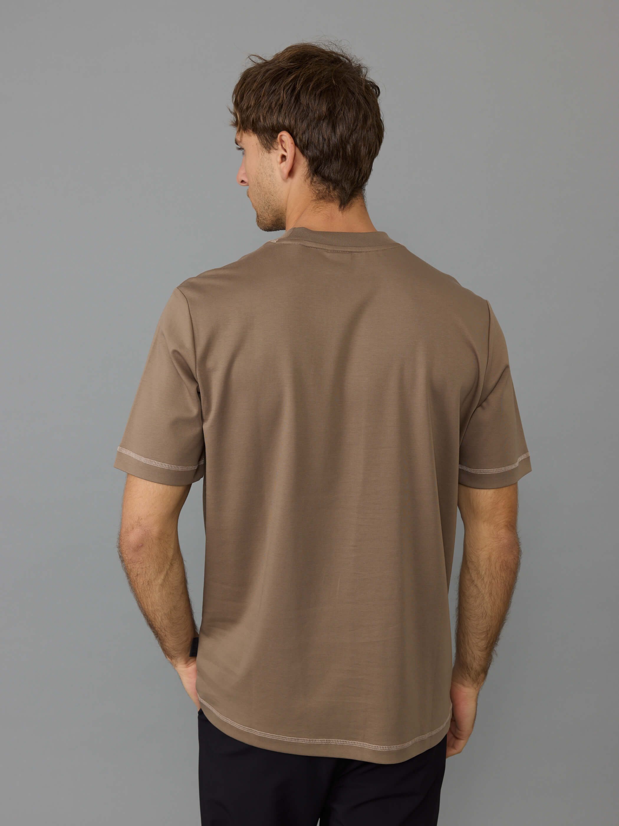 חולצת טישירט קצרה אליקסיר Small Logo & Hand Sewing גברים