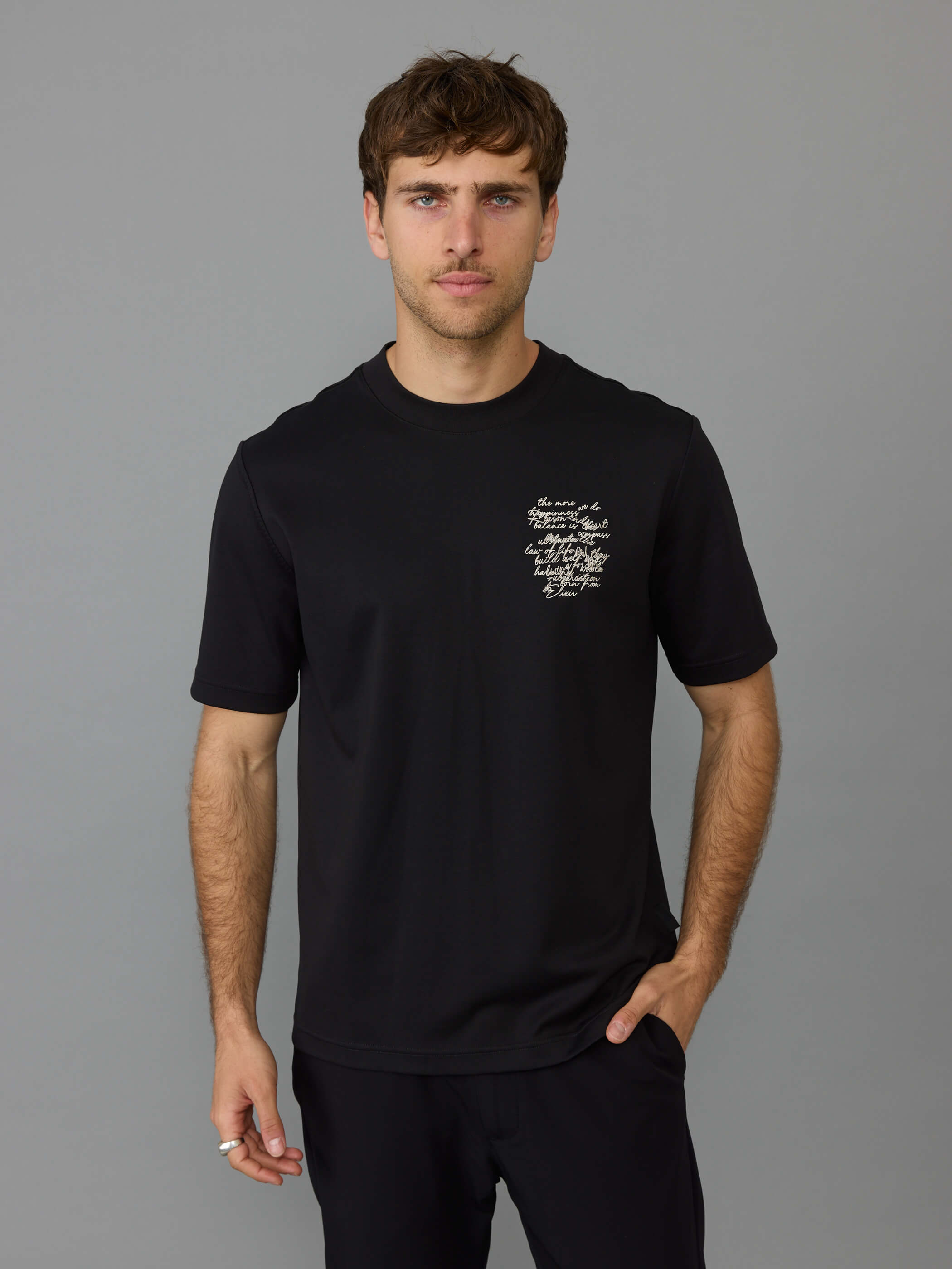 חולצת טישירט קצרה אליקסיר Back Lace גברים