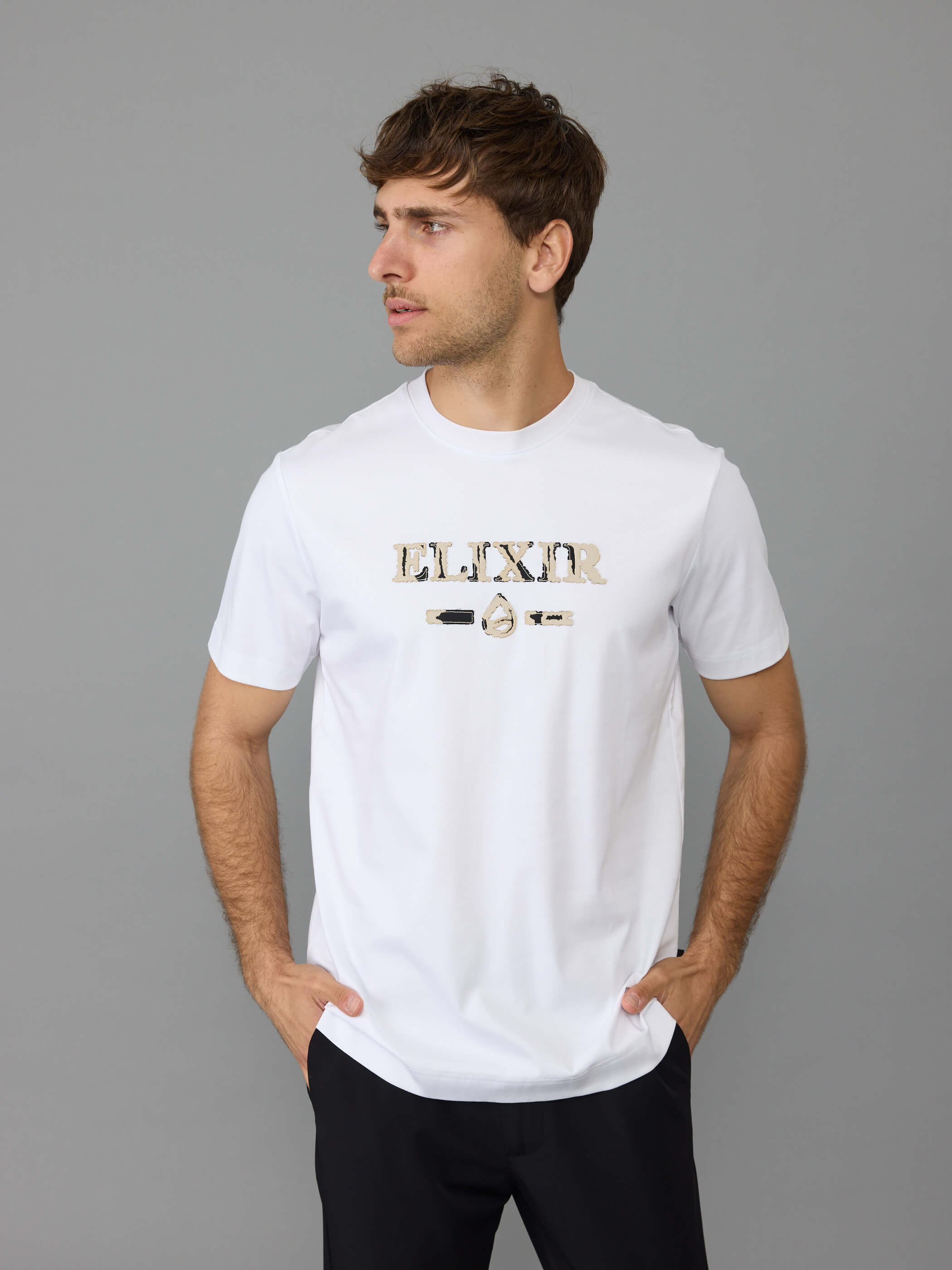 חולצת טישירט קצרה אליקסיר Big Logo גברים