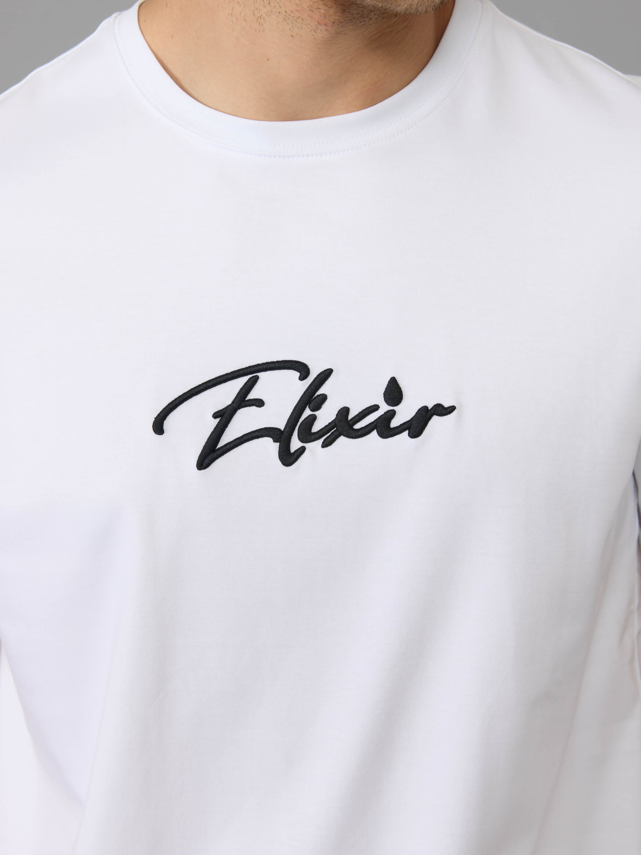 חולצת טישירט קצרה אליקסיר Chest Embroidery גברים