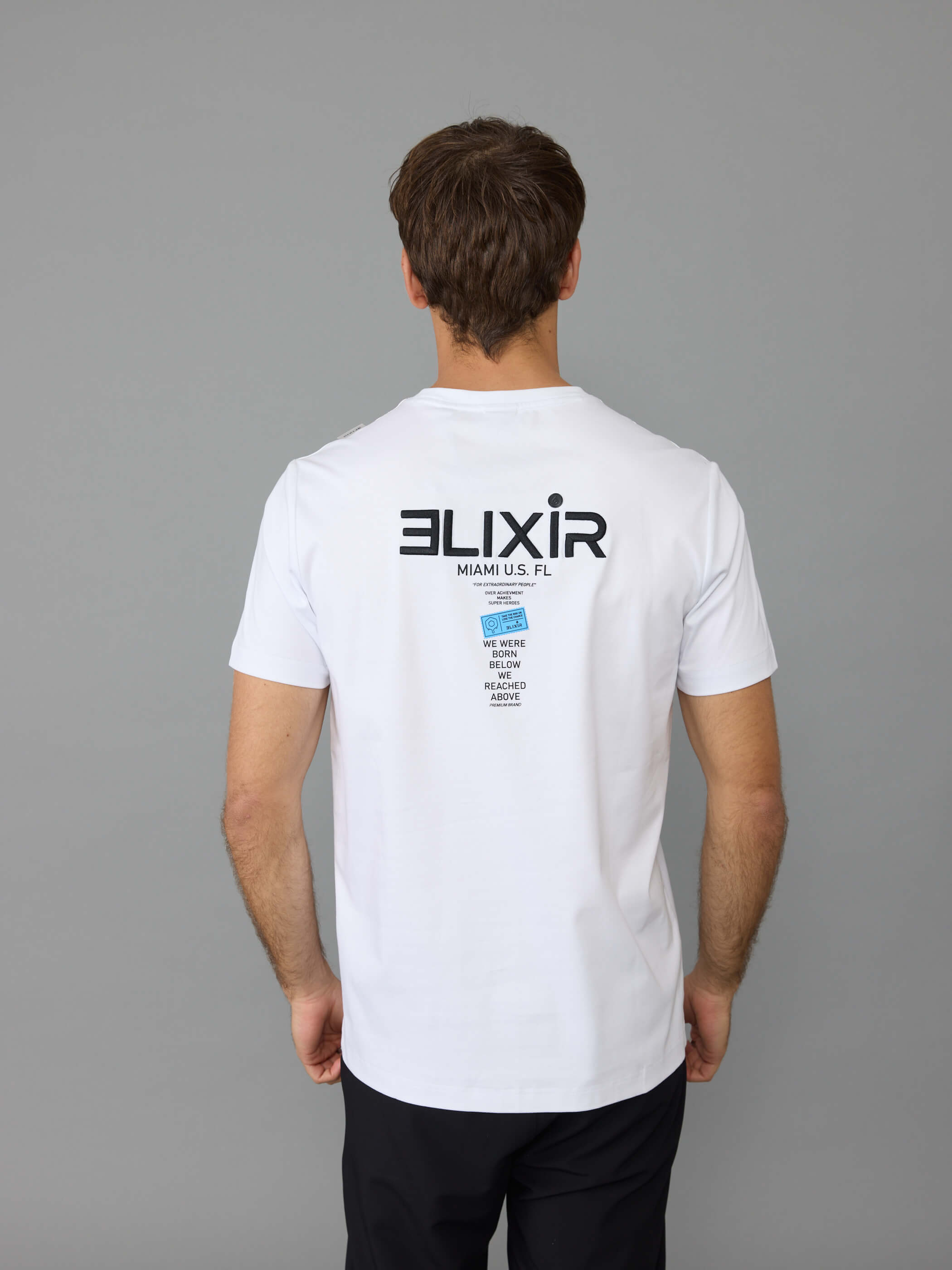 חולצת טישירט קצרה אליקסיר Back Print גברים