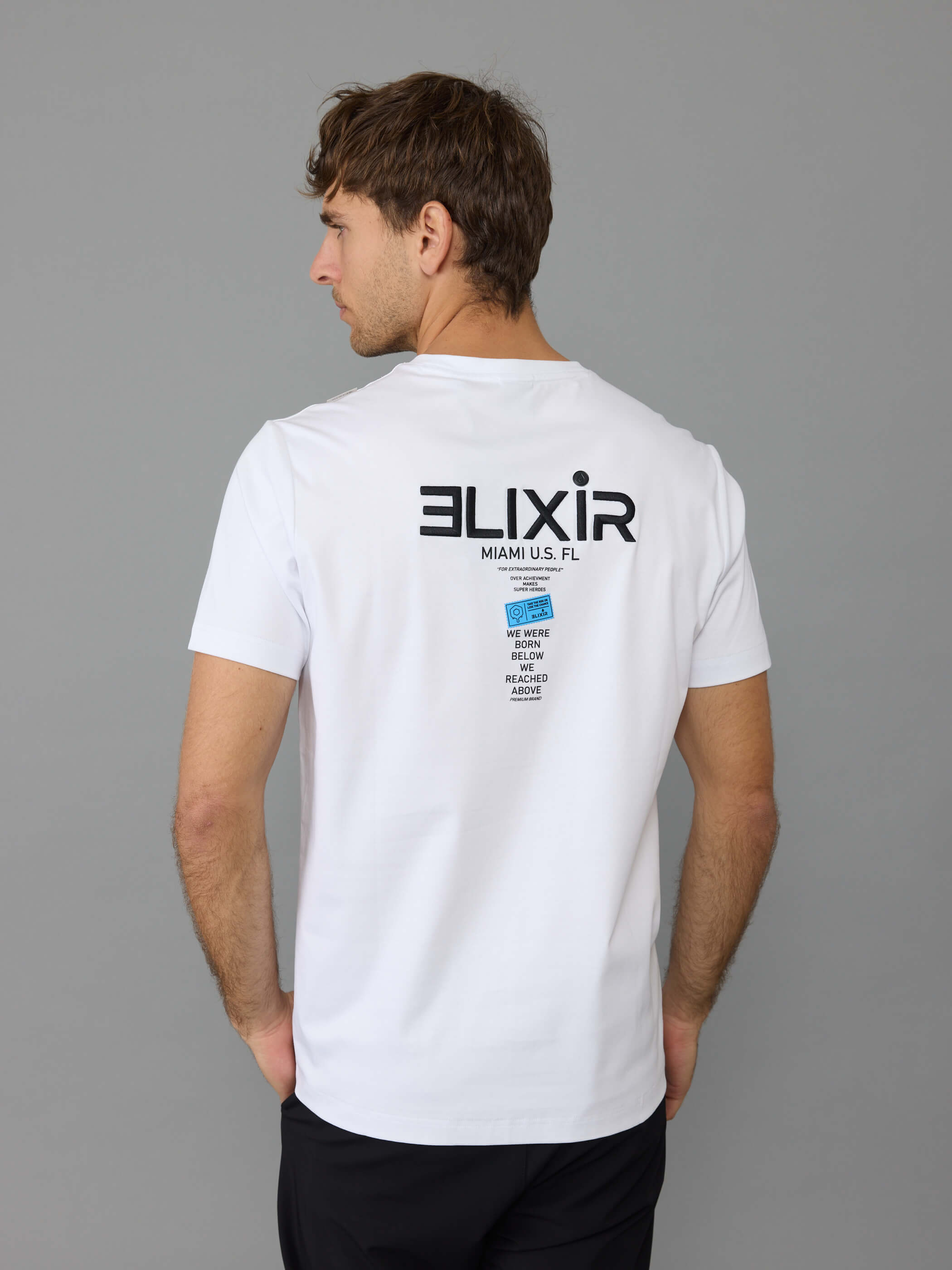 חולצת טישירט קצרה אליקסיר Back Print גברים