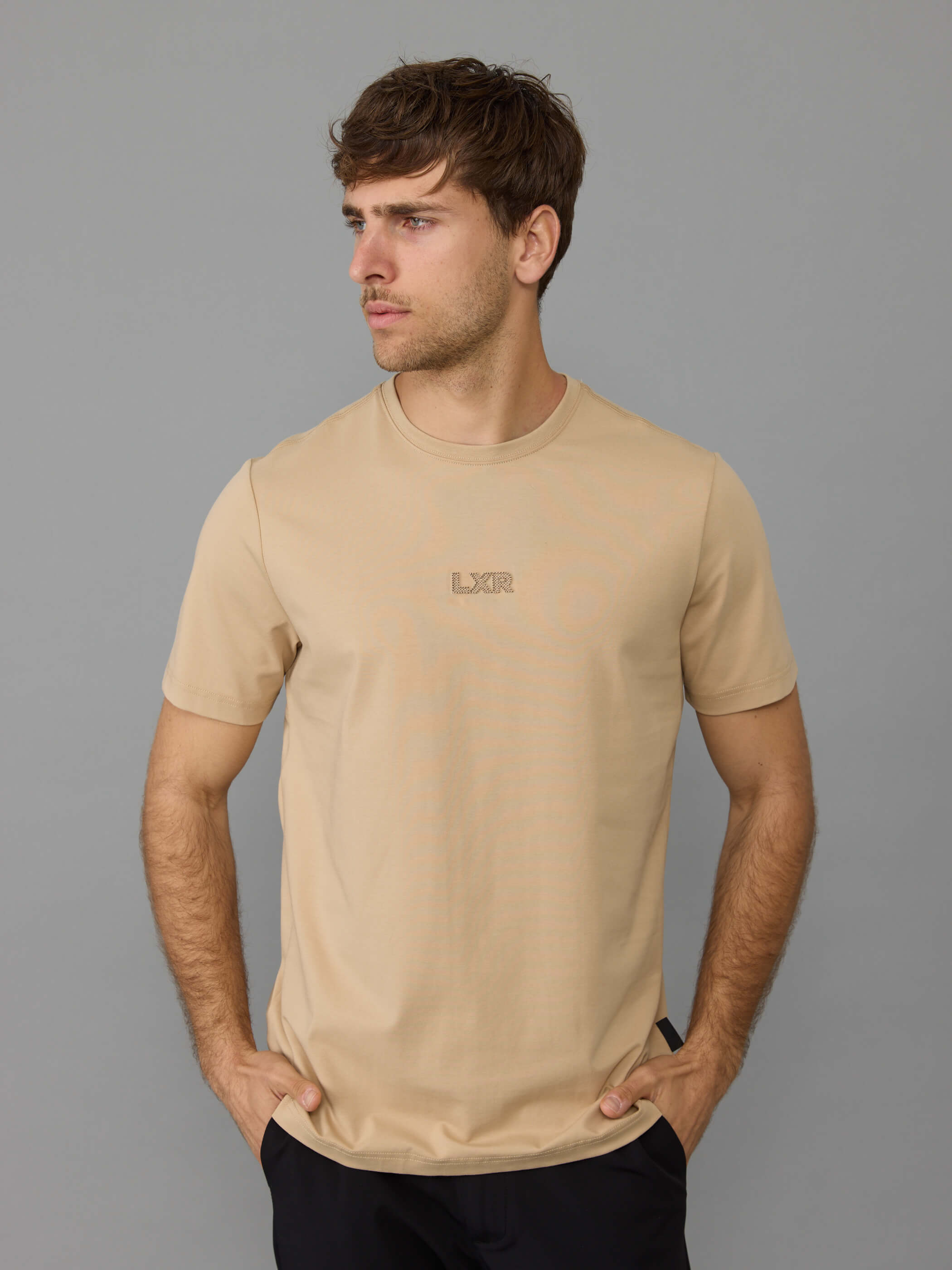 חולצת טישירט קצרה אליקסיר Chest Embroidered Logo גברים